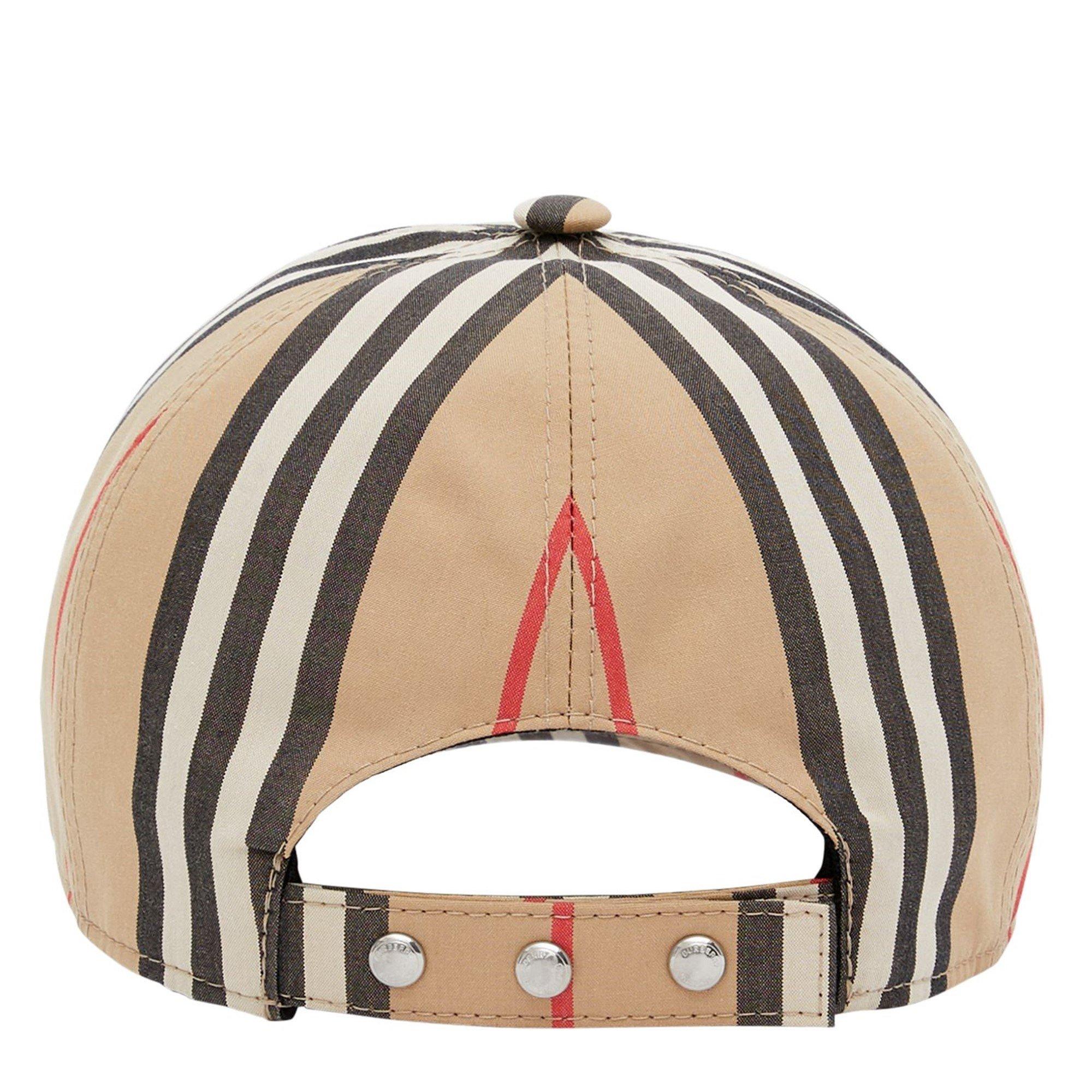 ArcB Strp A7029 - Burberry - Men's Striped Cotton Icon Cap - 3