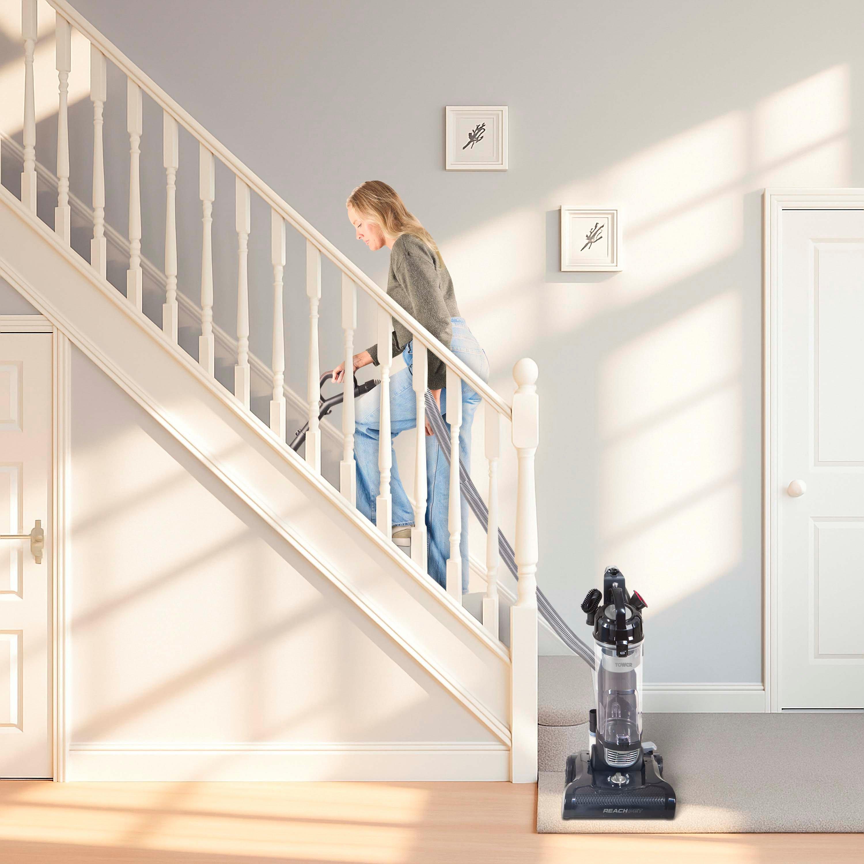 Silver - Tower - T108001PLPET Upright Vacuum 4L Dust Bin Platinum w - 10