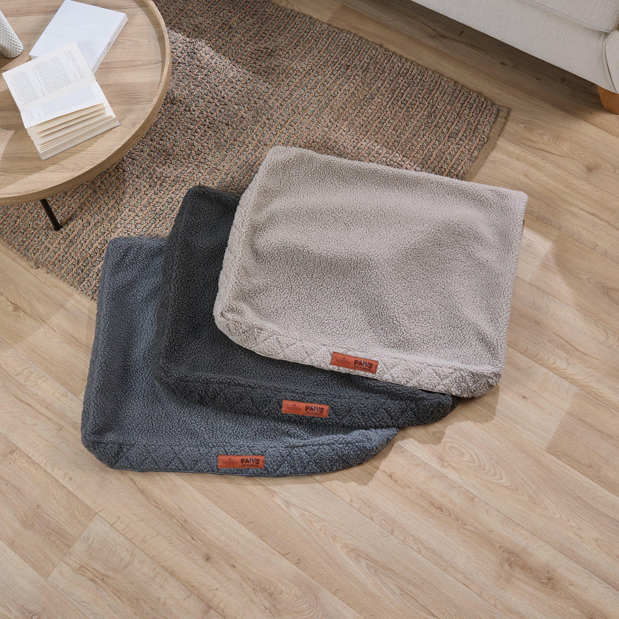 Light Grey - Slumberdown - Paws for Slumber Sherpa Pet Bed Cover - 1