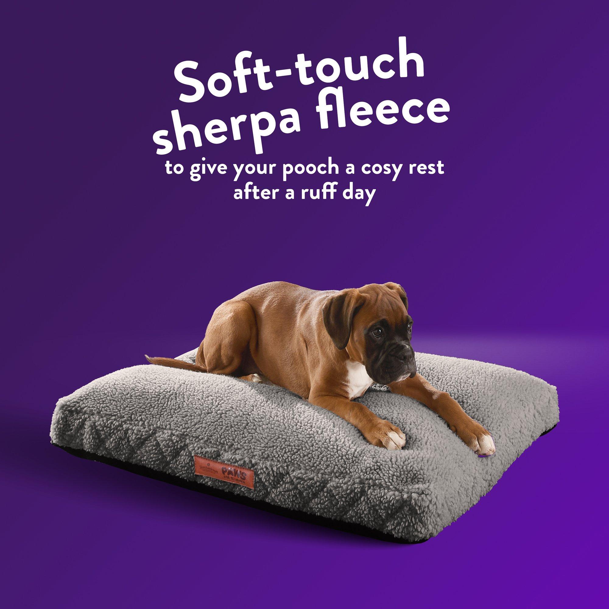 Light Grey - Slumberdown - Paws for Slumber Sherpa Pet Bed Cover - 3