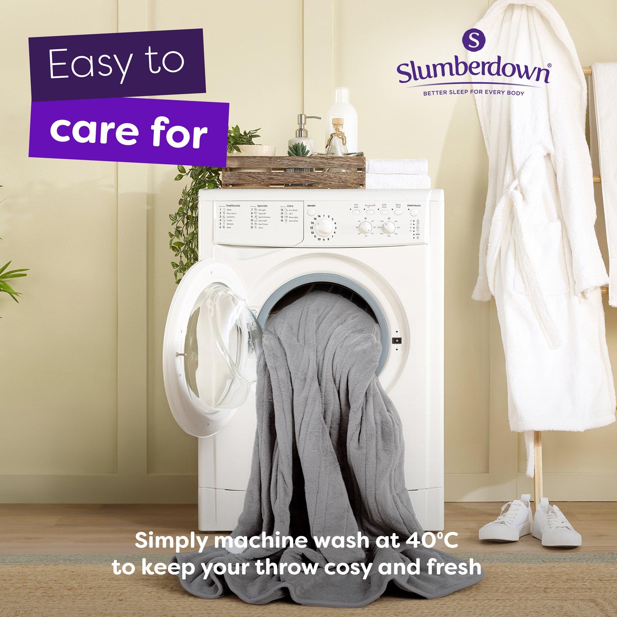 Grey - Slumberdown - Comfy Hugs Heated Throw - 7