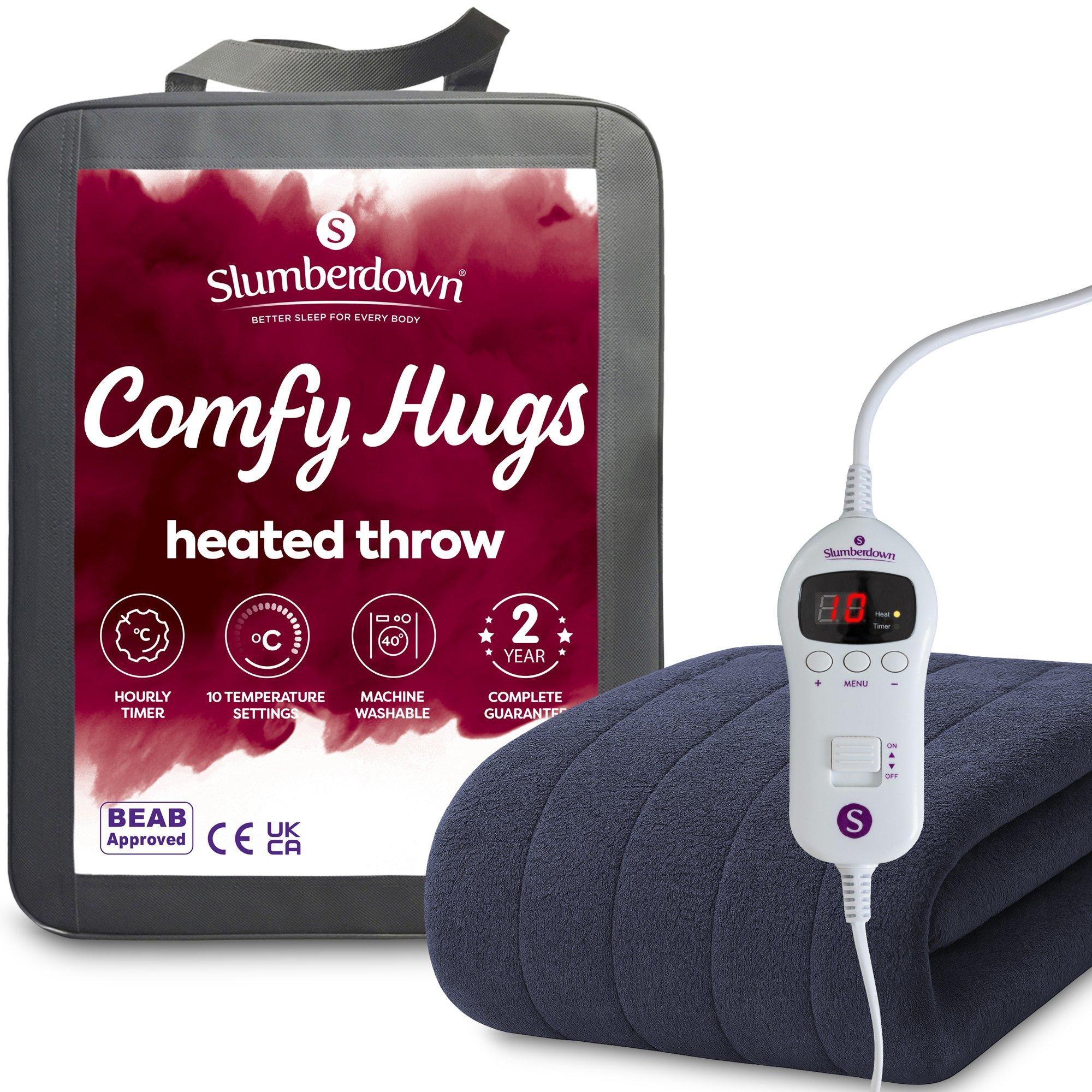 Slumberdown  Comfy Hugs Heated Throw - Blue
