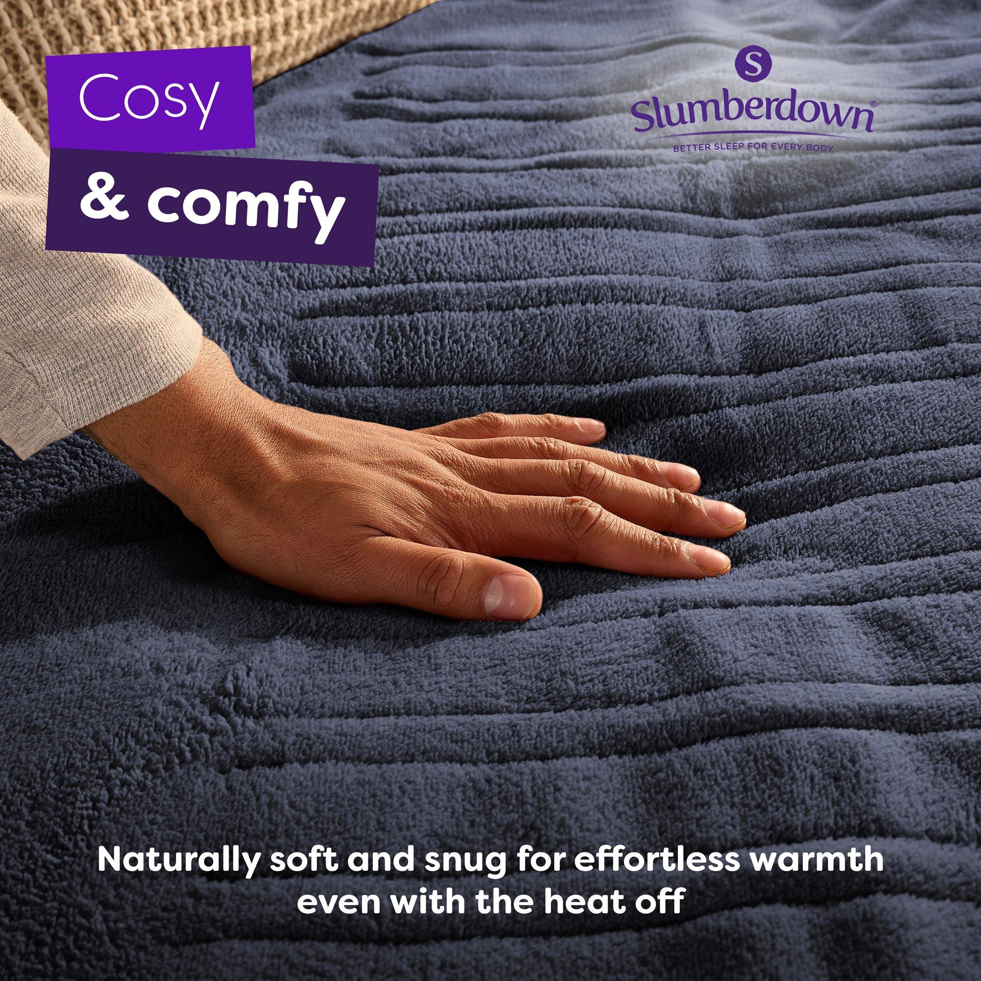 Blue - Slumberdown - Comfy Hugs Heated Throw - 4