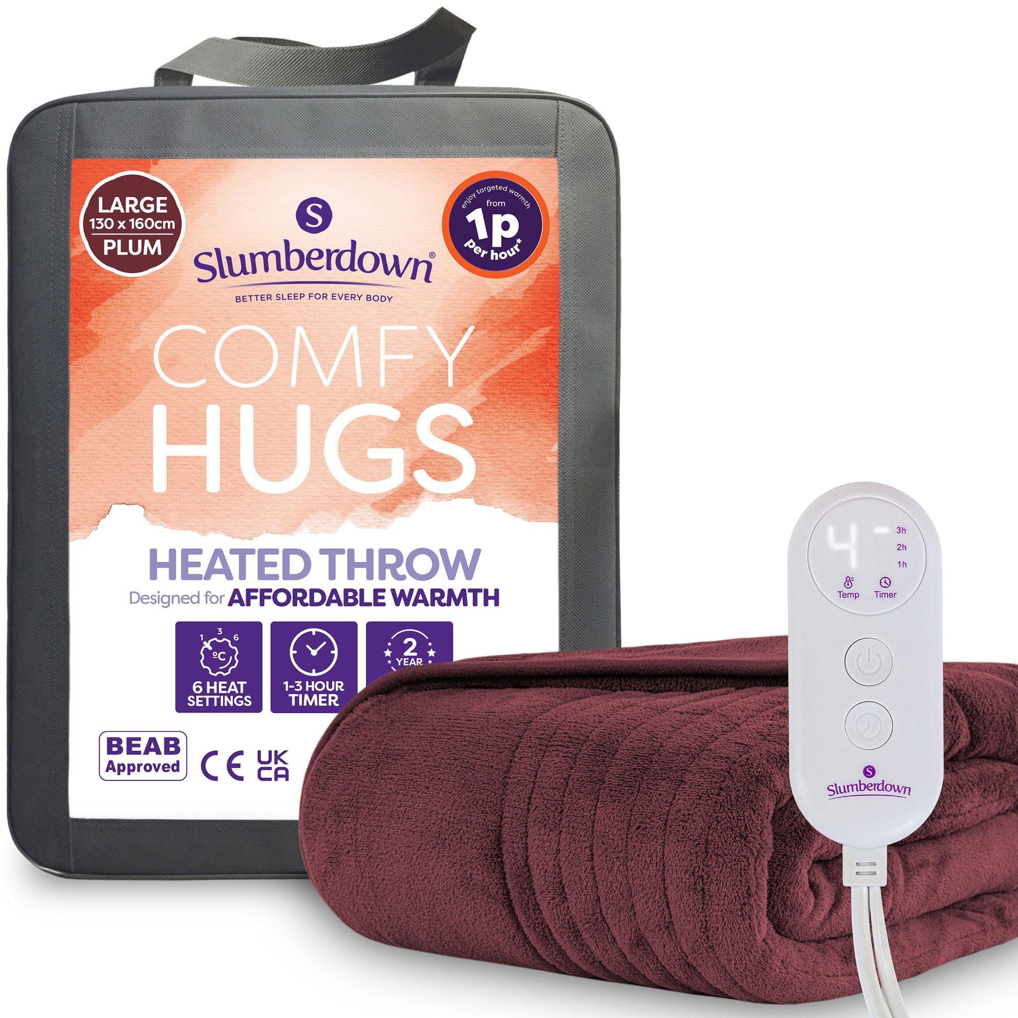 Slumberdown Comfy Hugs Heated Throw Purple - Image 4