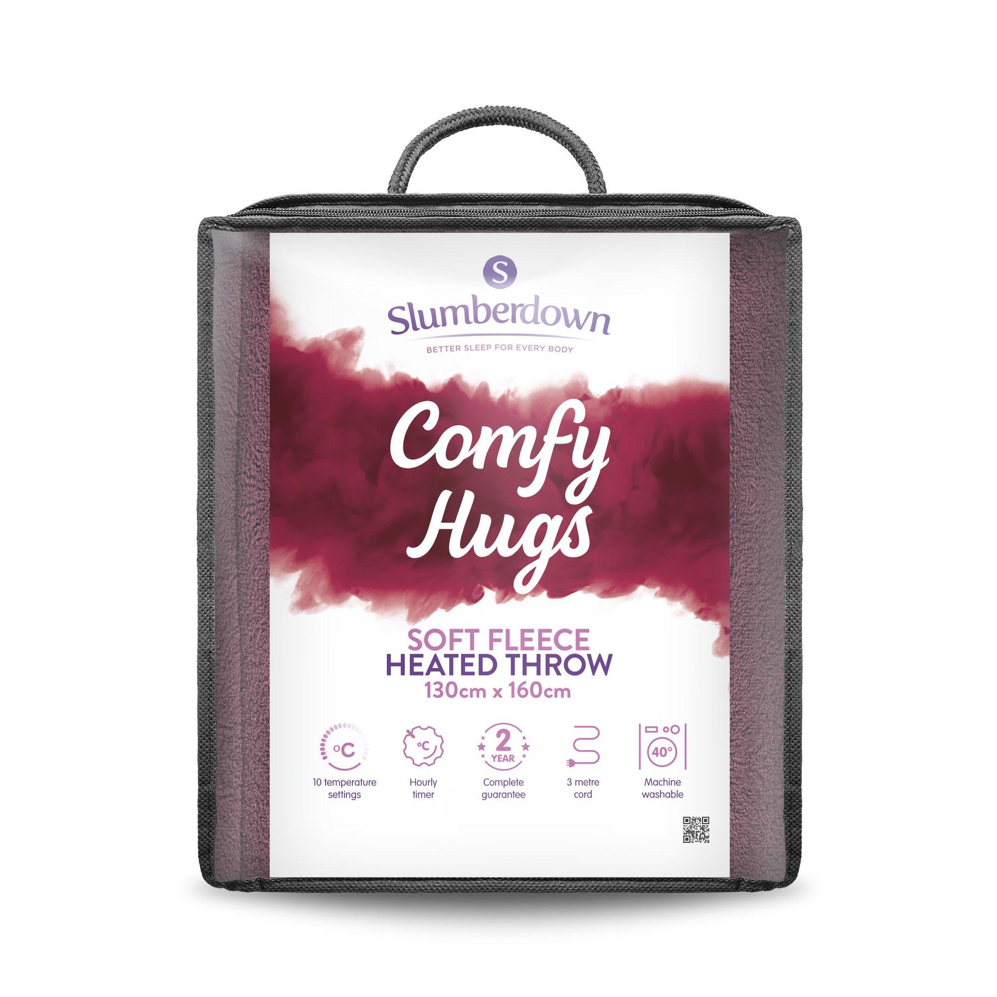 Plum - Slumberdown - Comfy Hugs Heated Throw - 2