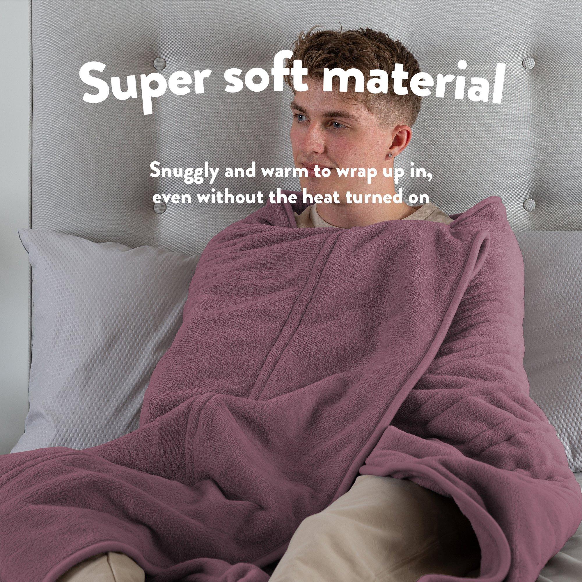 Plum - Slumberdown - Comfy Hugs Heated Throw - 5