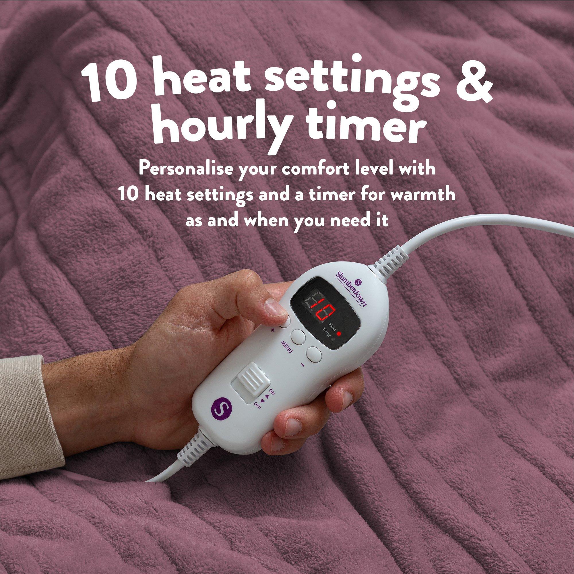 Plum - Slumberdown - Comfy Hugs Heated Throw - 6