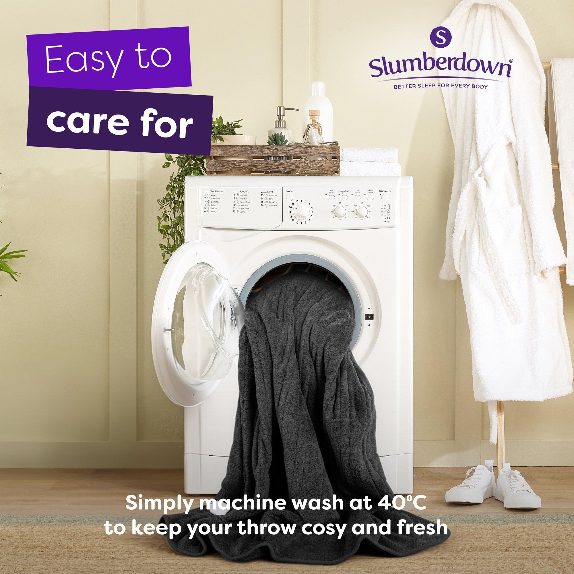 Charcoal - Slumberdown - Comfy Hugs Heated Throw - 8