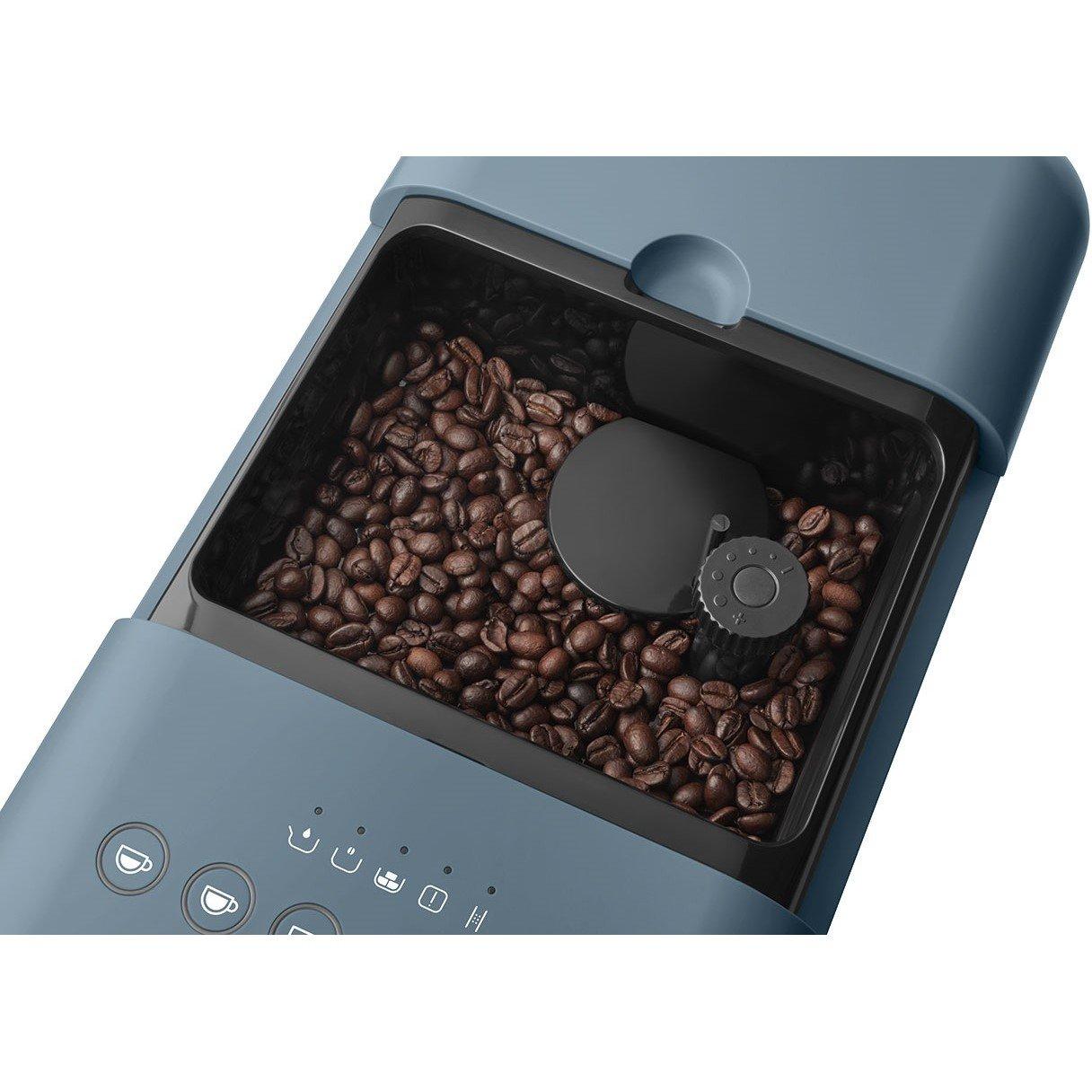 Blue - Smeg - Bean To Cup Coffee Machine with Integrated Milk System Easy Clean Matte Storm Blue BCC13SBMUK - 3