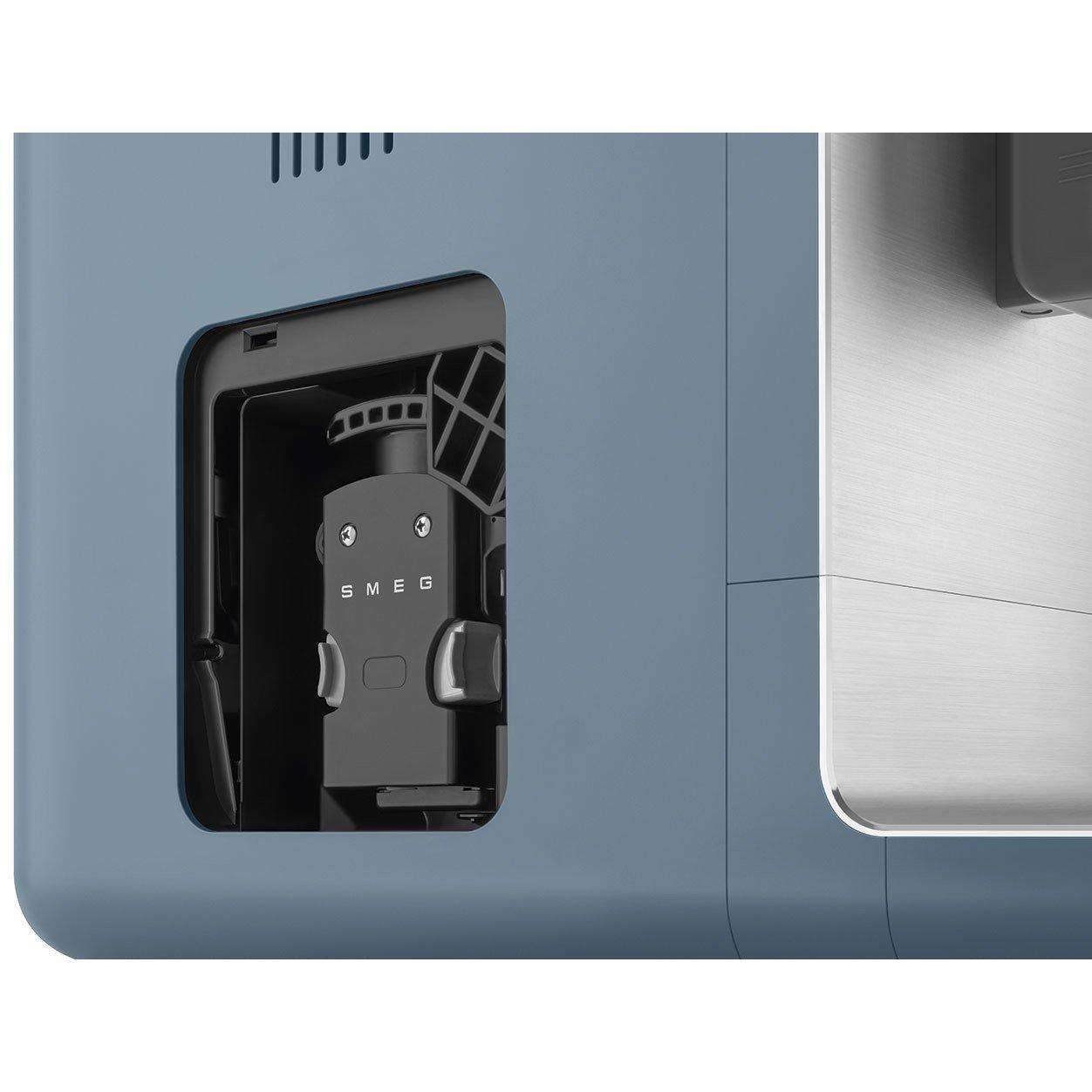 Blue - Smeg - Bean To Cup Coffee Machine with Integrated Milk System Easy Clean Matte Storm Blue BCC13SBMUK - 4
