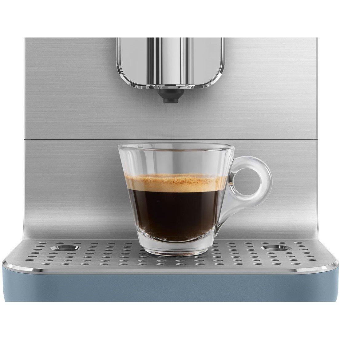 Blue - Smeg - Bean To Cup Coffee Machine with Integrated Milk System Easy Clean Matte Storm Blue BCC13SBMUK - 6