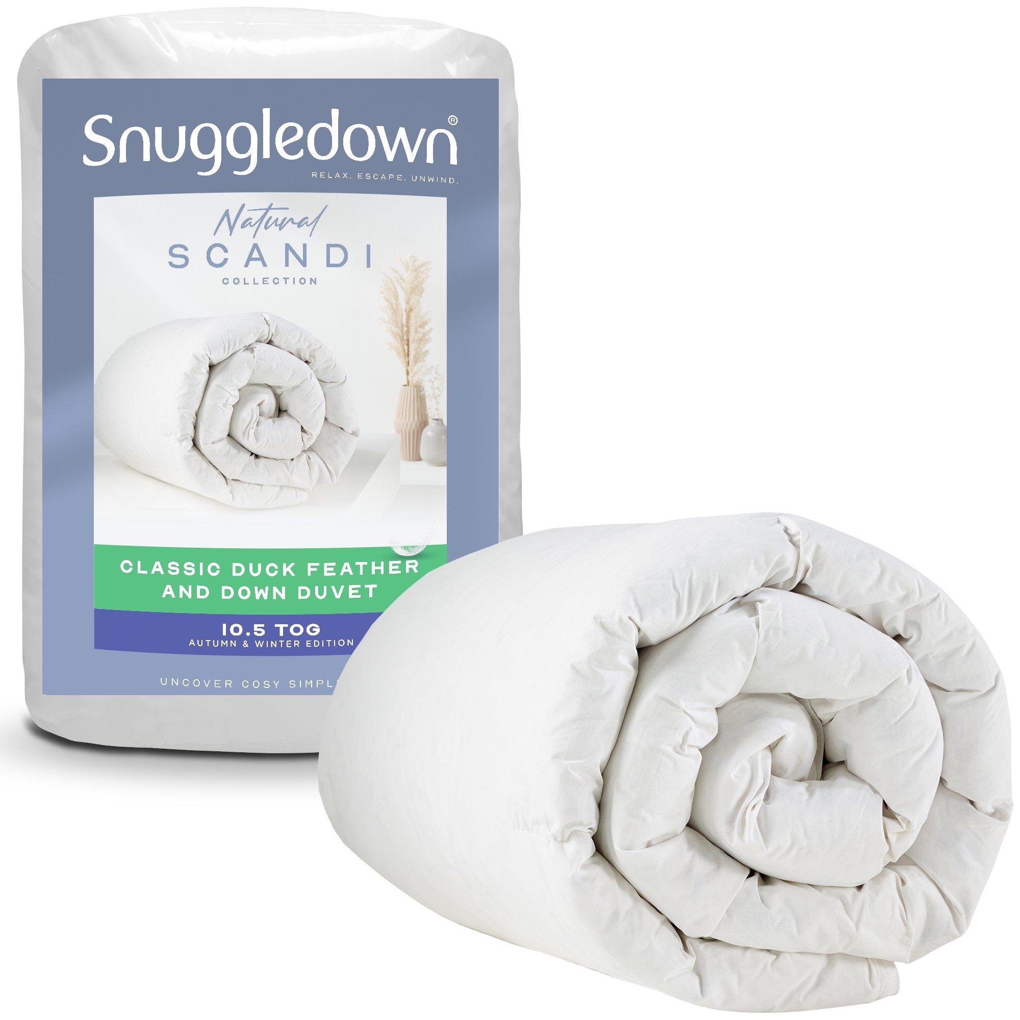 Snuggledown  Scandi Duck Feather And Down 10.5 Duvet - White - Single