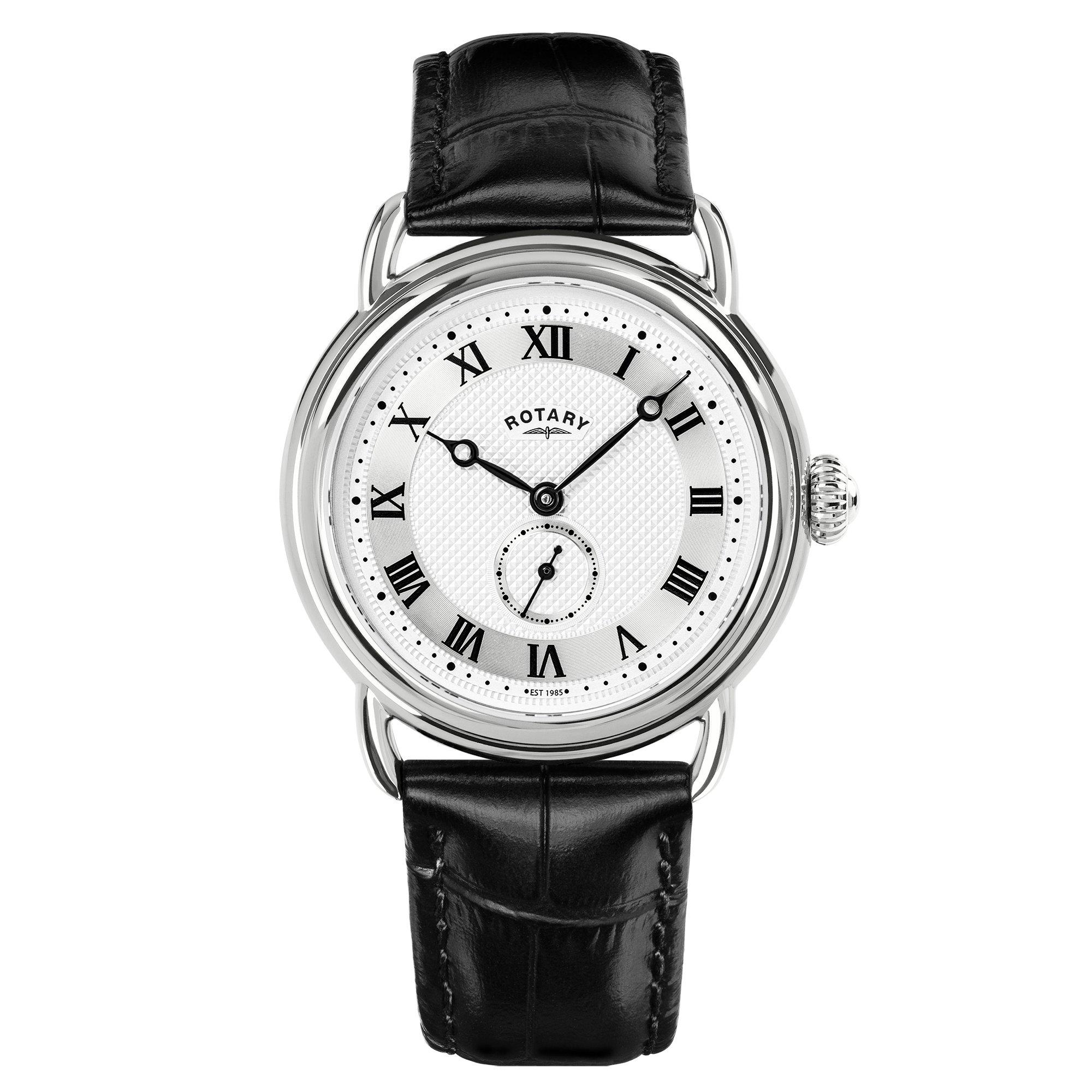 Rotary Men's Heritage Sherlock Ss Watch Black