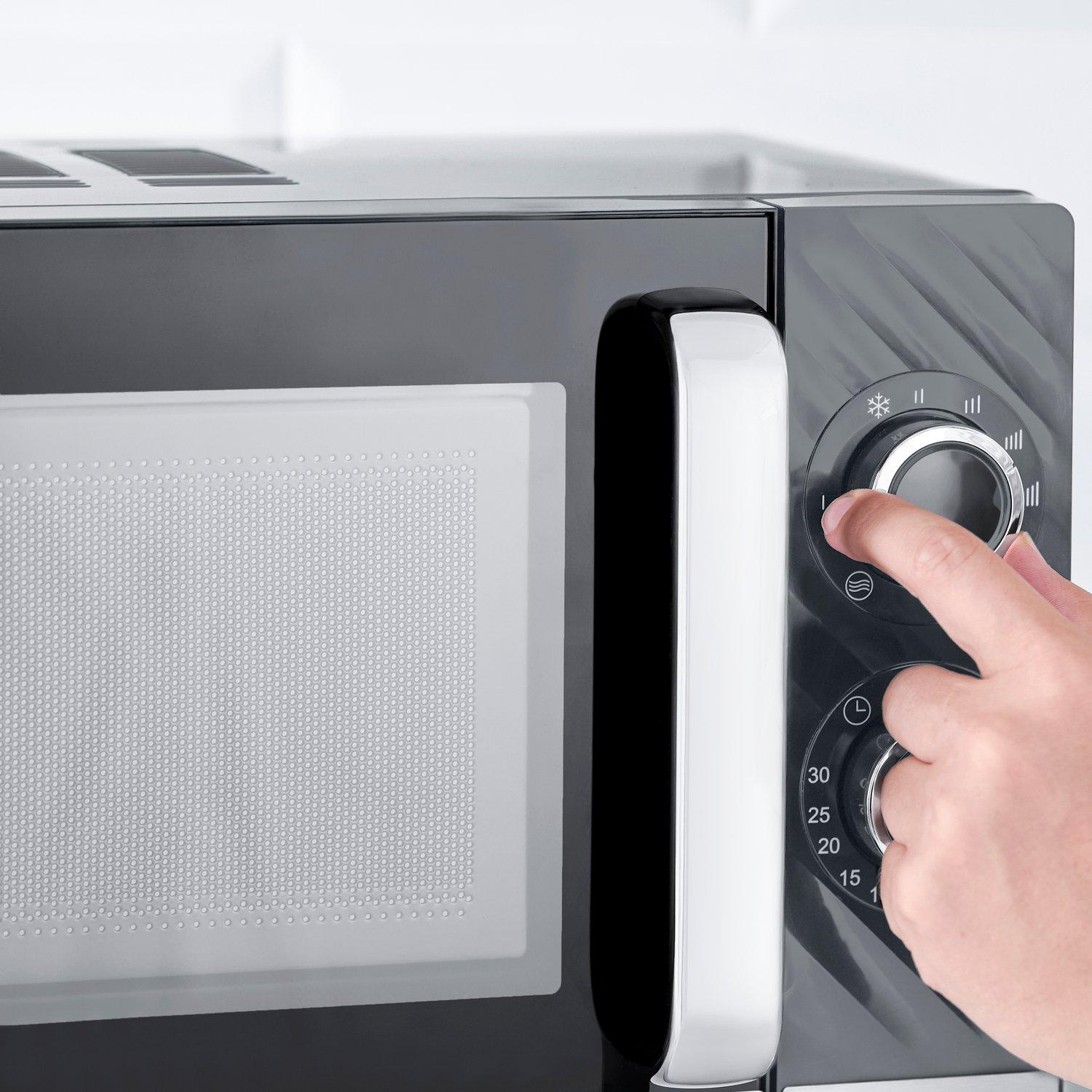 Grey - Swan - Windsor 20L 800W Microwave Manual Textured Grey - 6