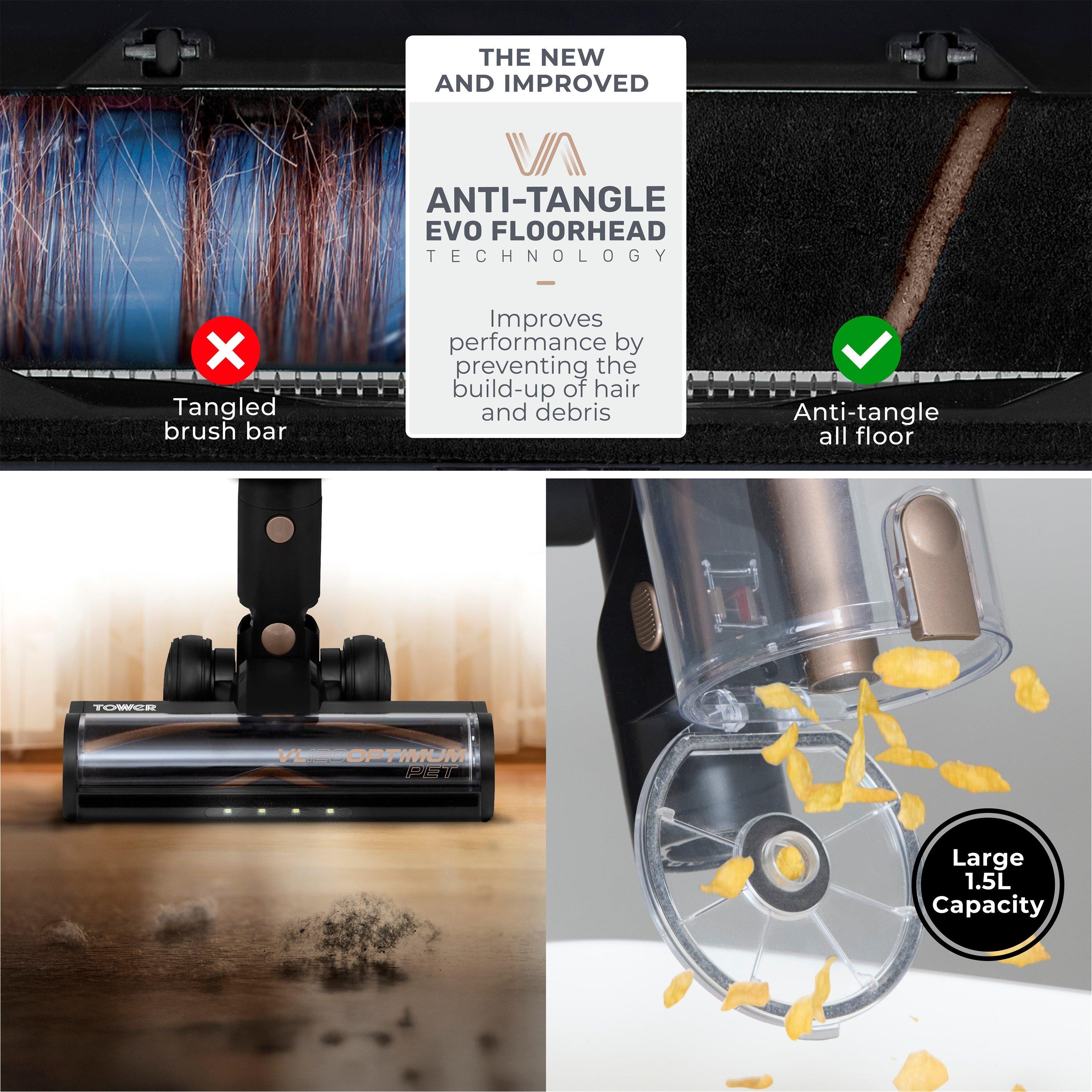 Bronze - Tower - VL120 EVO Optimum 33.3V BLDC Detect Cordless Vacuu - 4