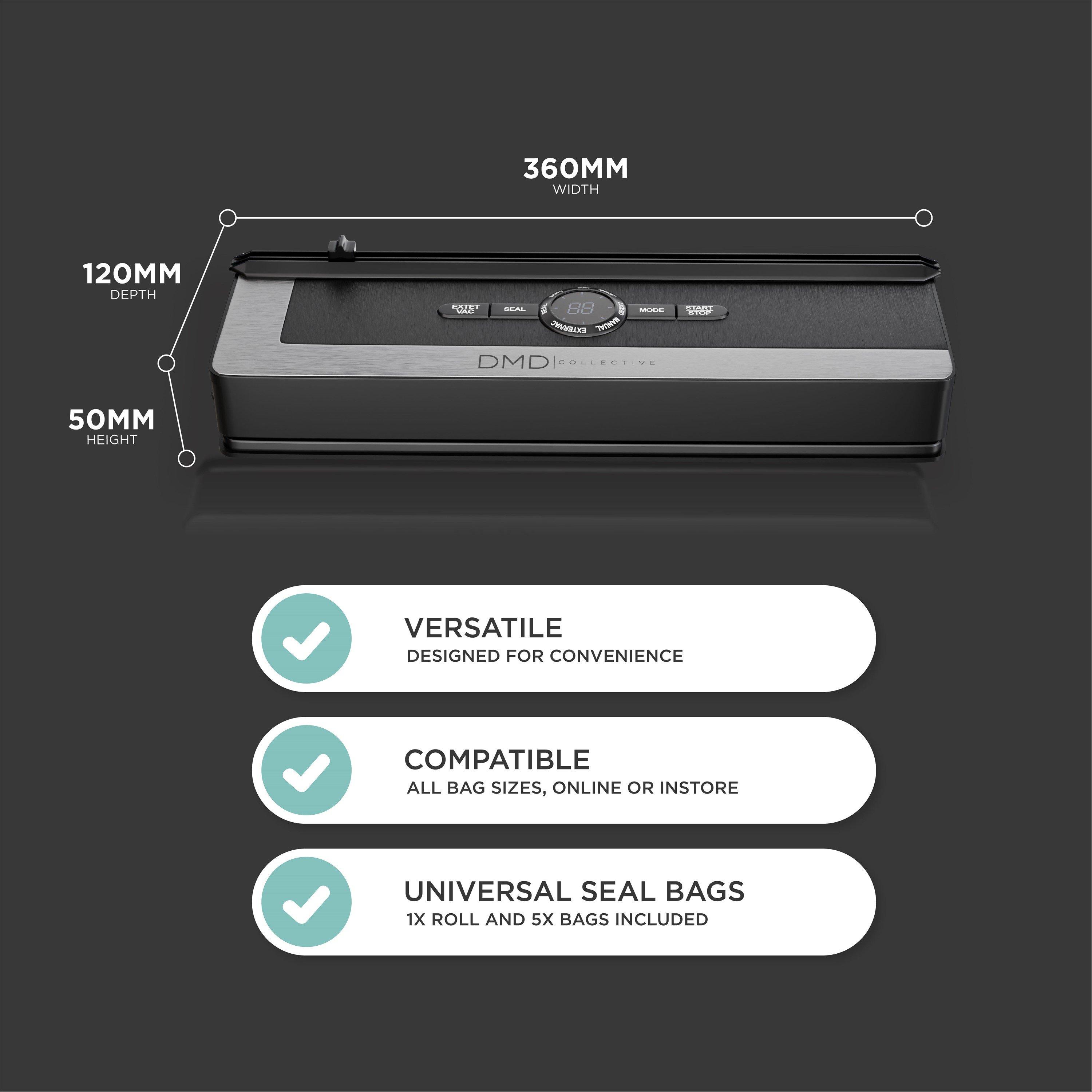 Black - DMD Collective - Vacuum Sealer Starter Kit - 2