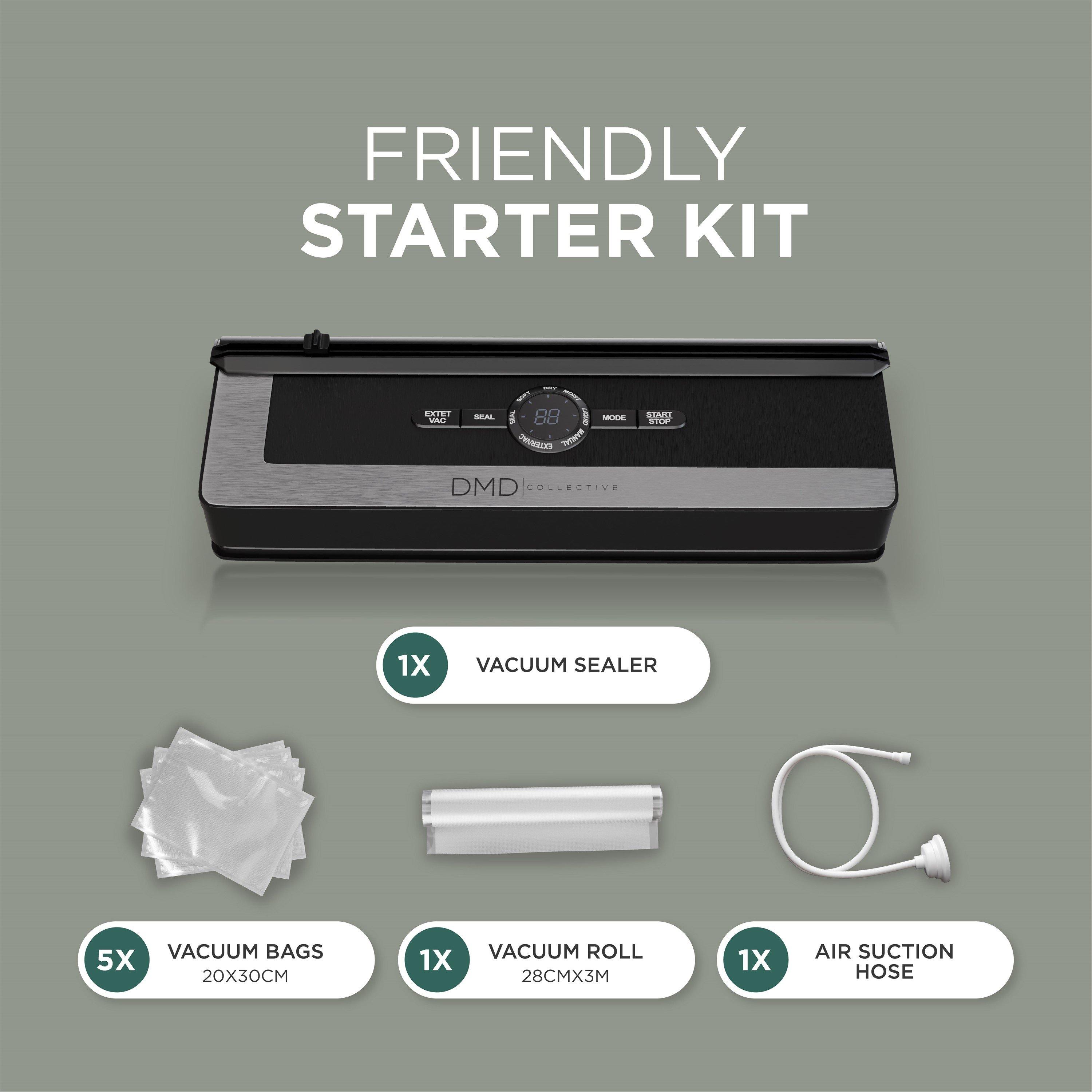 Black - DMD Collective - Vacuum Sealer Starter Kit - 4