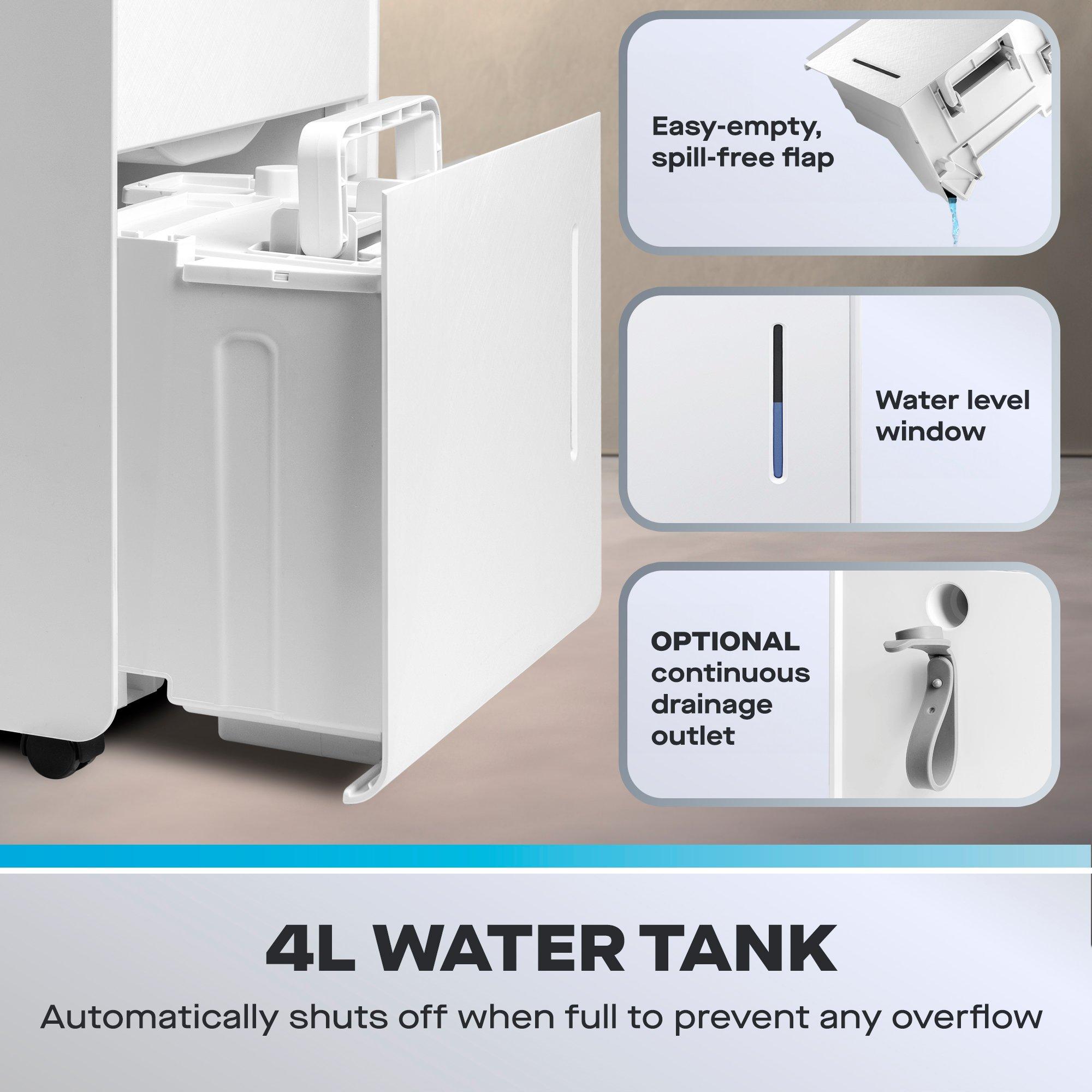 White - Daewoo Electricals - 20L DEHUMIDIFIER - 4