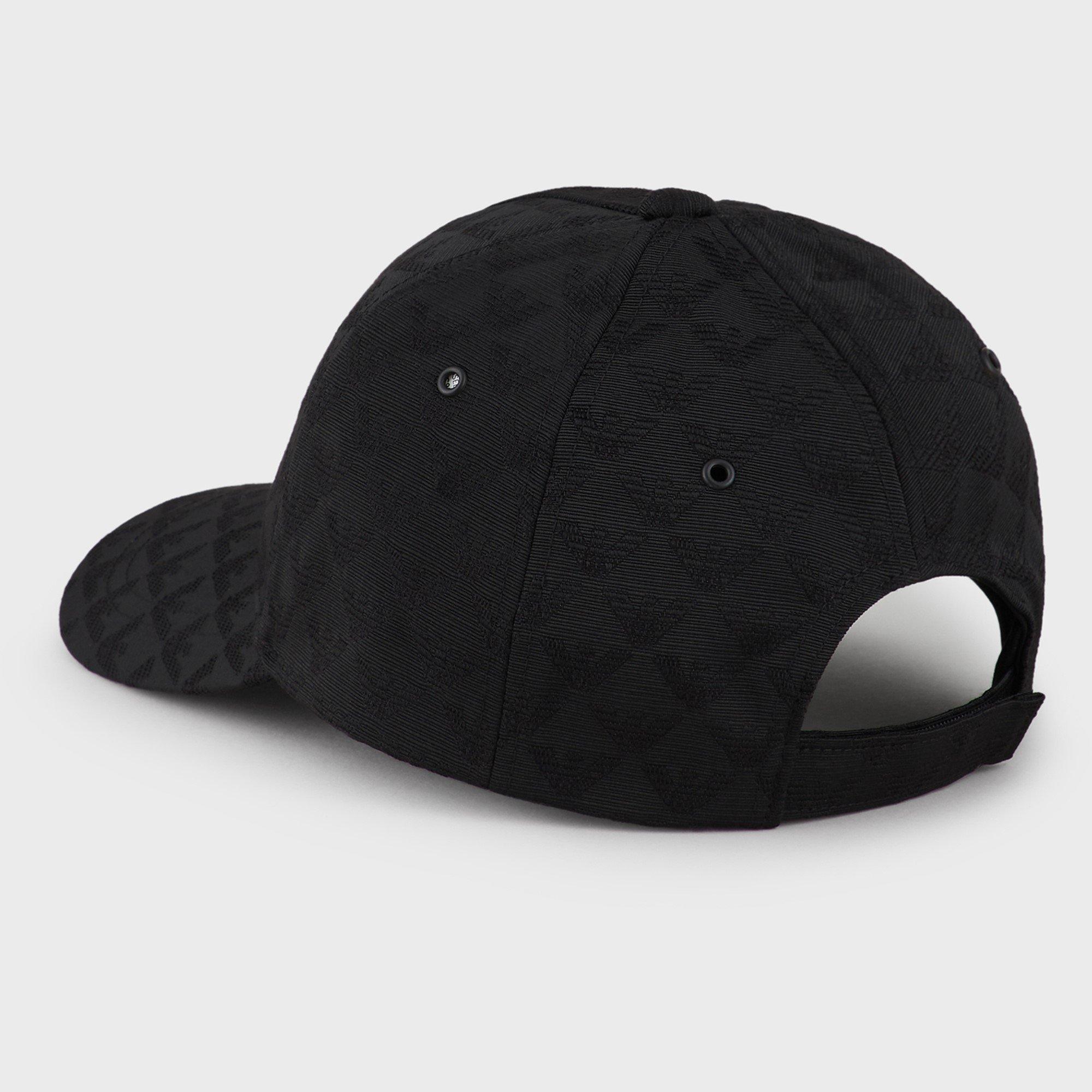Black 00020 - Emporio Armani - Men's All-Over Jacquard Baseball Cap - 5