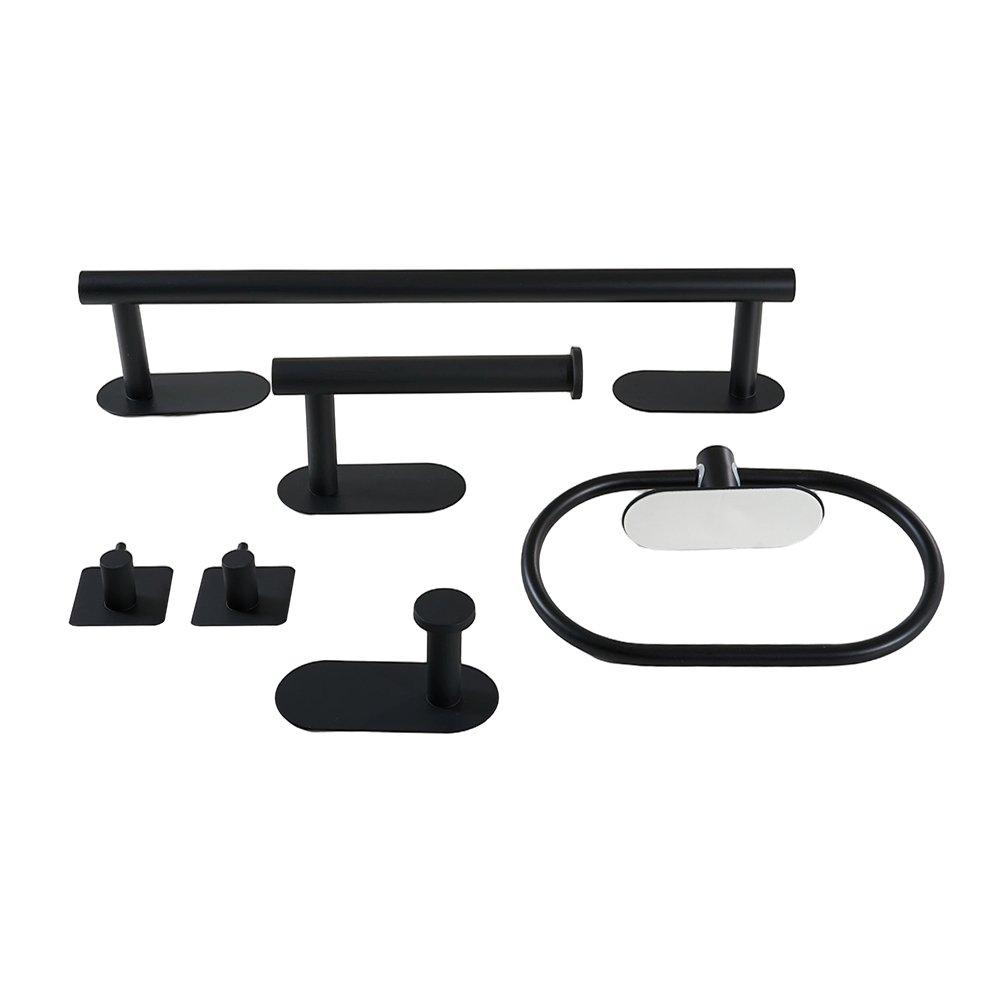 Black - LIFE IDEAS - 6-Piece Bathroom Hardware Set - 1