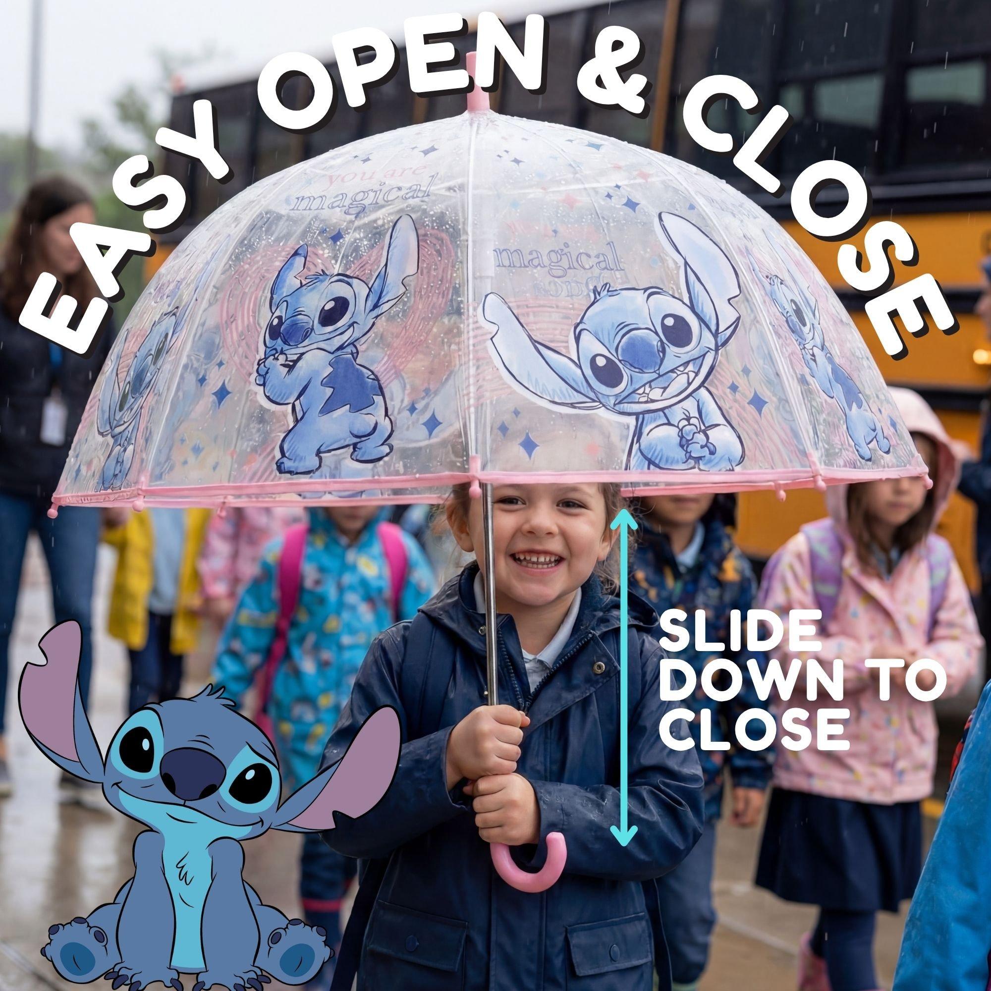 Blue - Disney Stitch - Stitch Transparent Bell Umbrella 19 Inch - 4