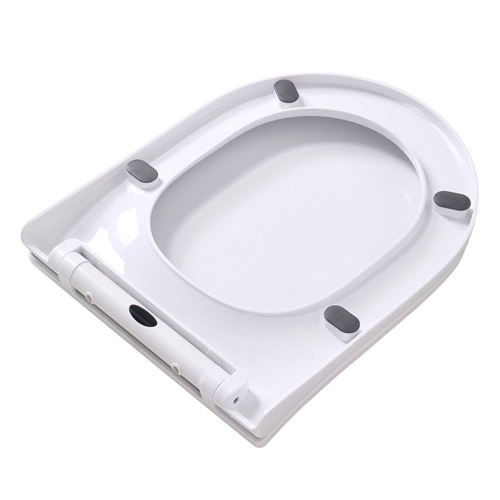 White - LIFE IDEAS - U-Shaped Soft-Close Toilet Seat - 7