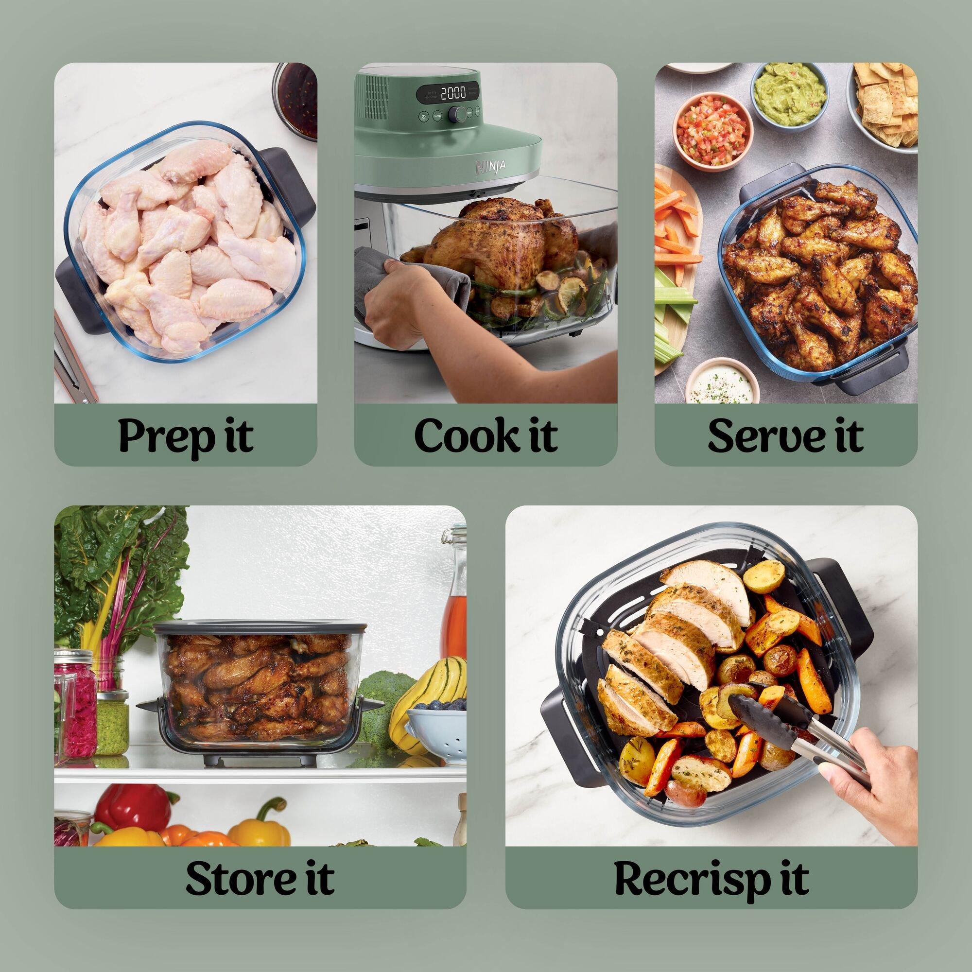 Moss Green - Ninja - CRISPi PRO 5-in-1 Glass Air Fryer AS090UKGN - 7