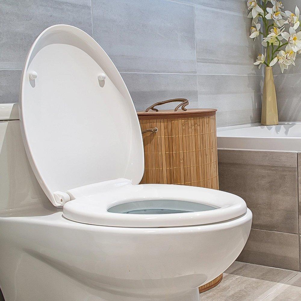 White - LIFE IDEAS - O-Shape Soft-Close Toilet Seat - 1