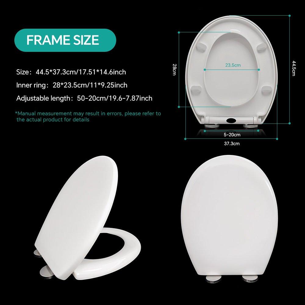 White - LIFE IDEAS - O-Shape Soft-Close Toilet Seat - 13