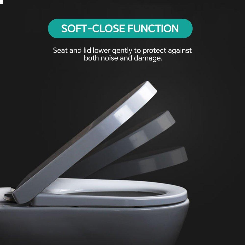 White - LIFE IDEAS - O-Shape Soft-Close Toilet Seat - 14
