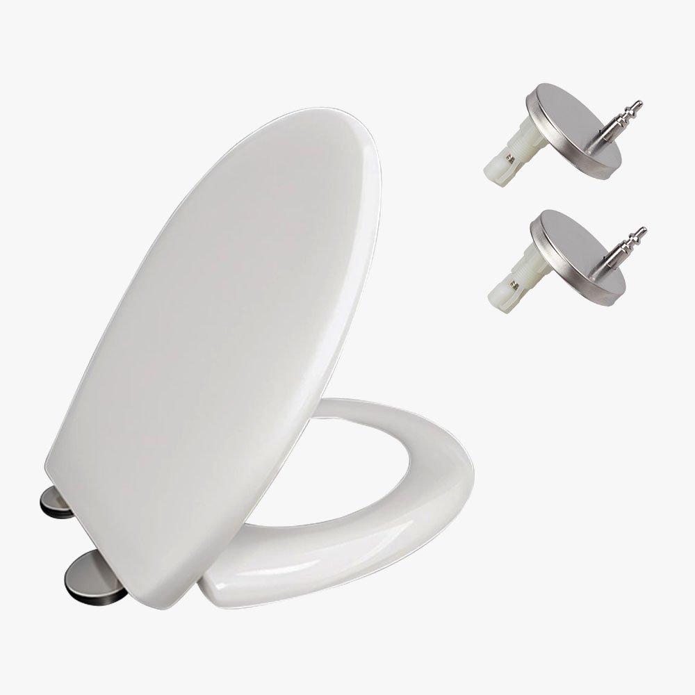 White - LIFE IDEAS - O-Shape Soft-Close Toilet Seat - 4