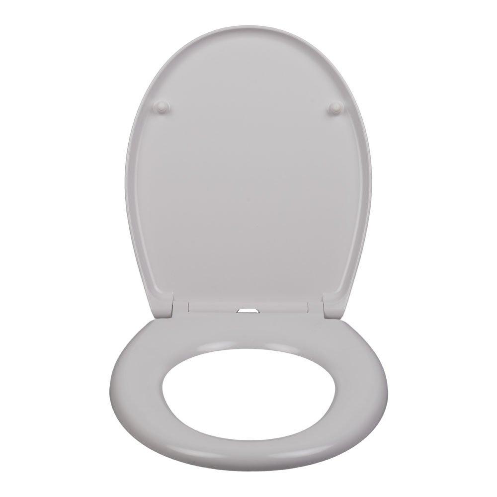 White - LIFE IDEAS - O-Shape Soft-Close Toilet Seat - 6