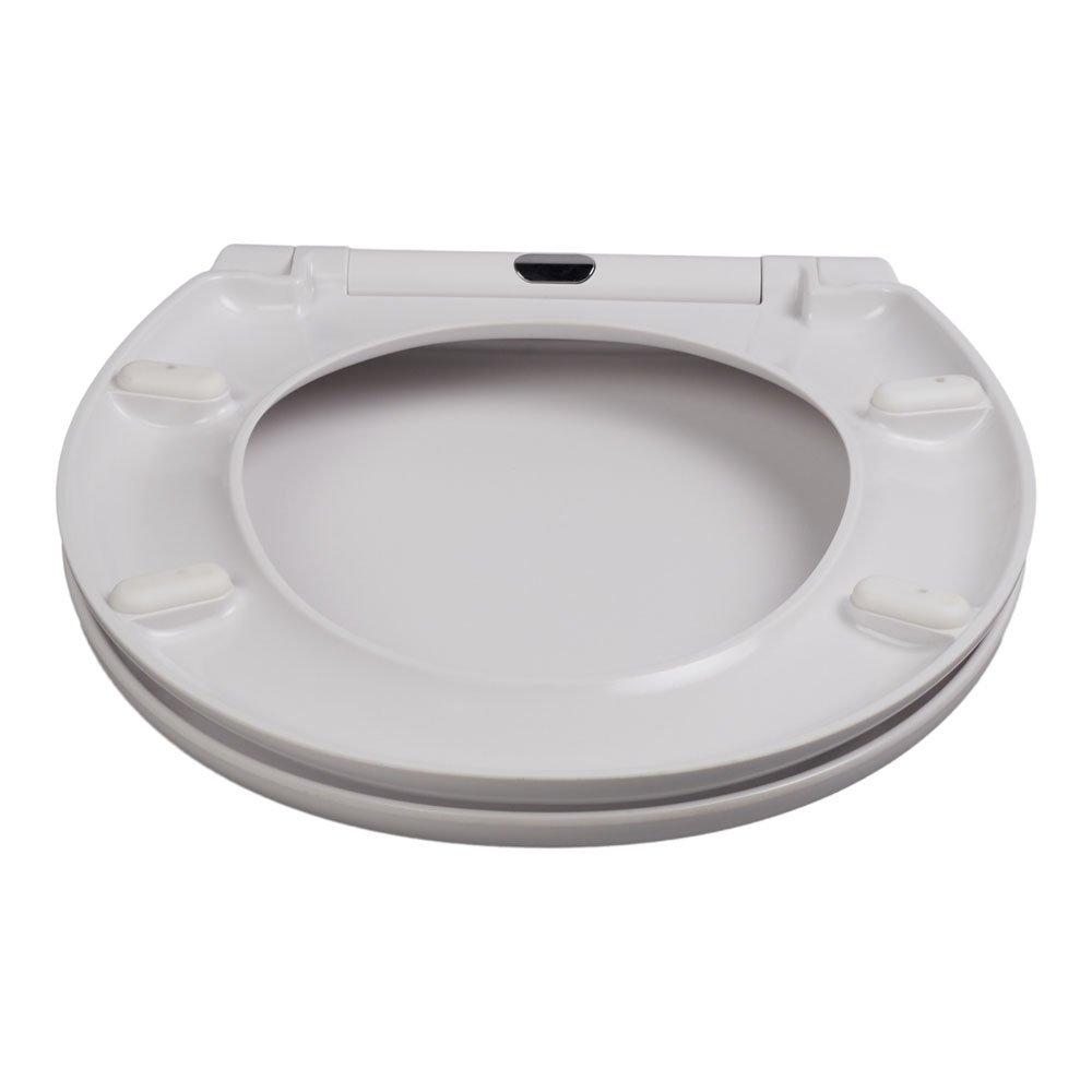 White - LIFE IDEAS - O-Shape Soft-Close Toilet Seat - 8