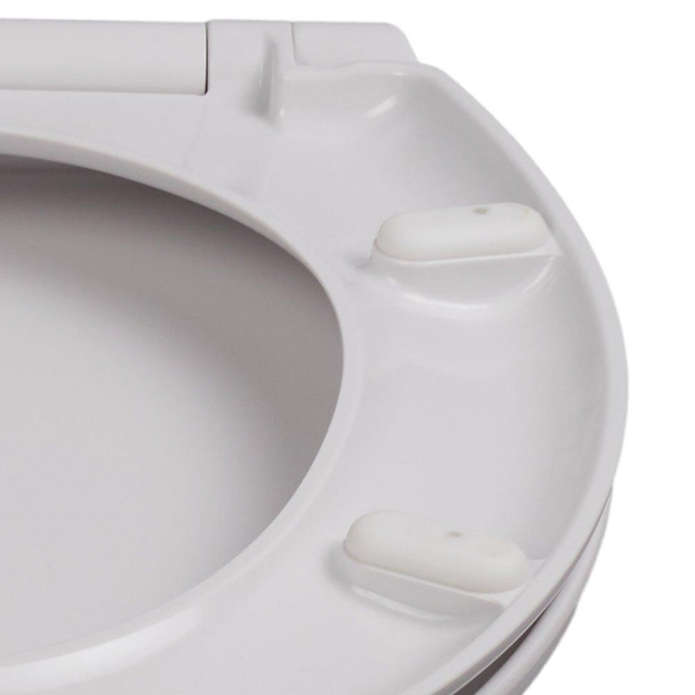 White - LIFE IDEAS - O-Shape Soft-Close Toilet Seat - 9