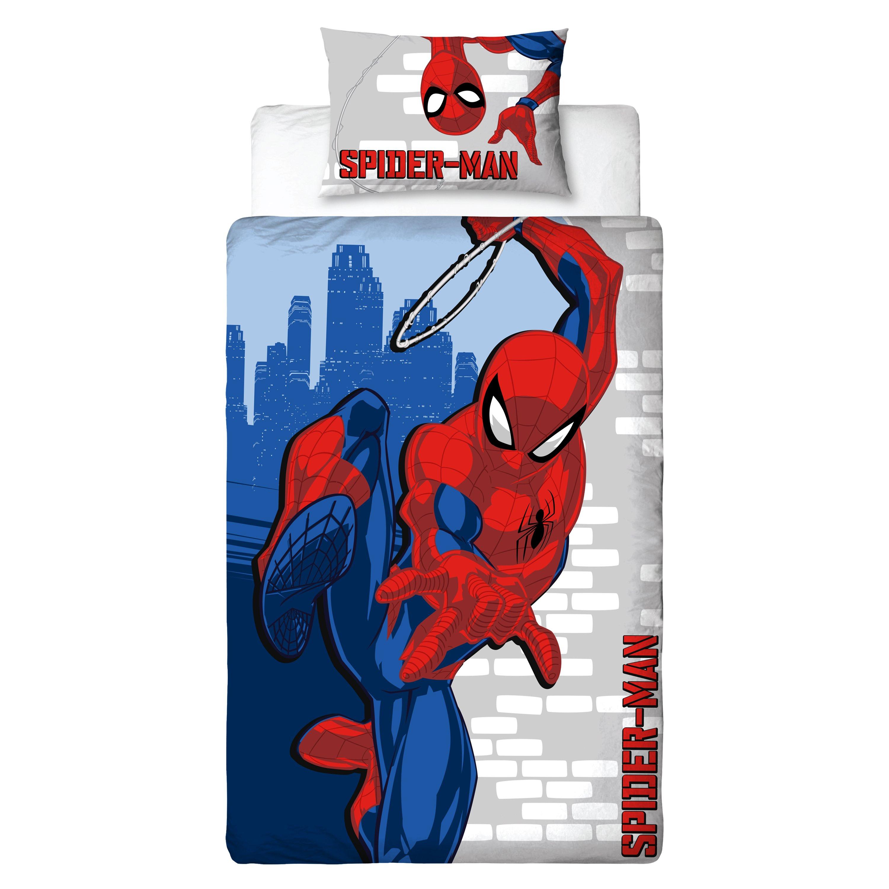Spiderman  Kids Spider-Man Adventure Glow In The Dark Single Duvet - colour - Single