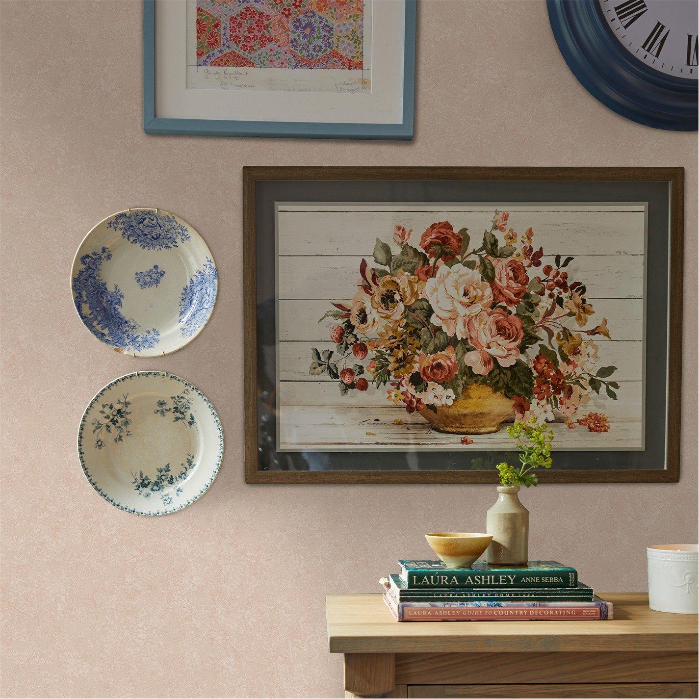 Laura Ashley  Brindley Wallpaper Plaster Pink