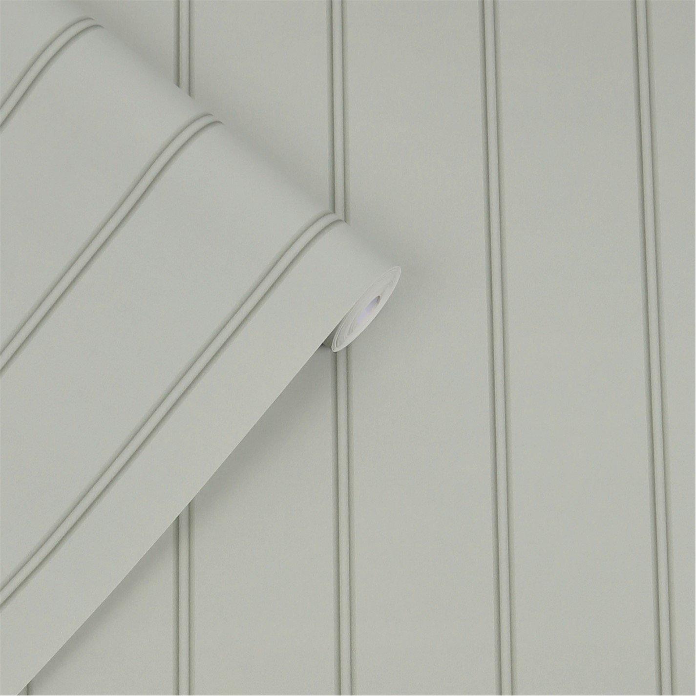 Sage - Laura Ashley - Chalford Wood Panelling Sage Green Wallpaper - 3