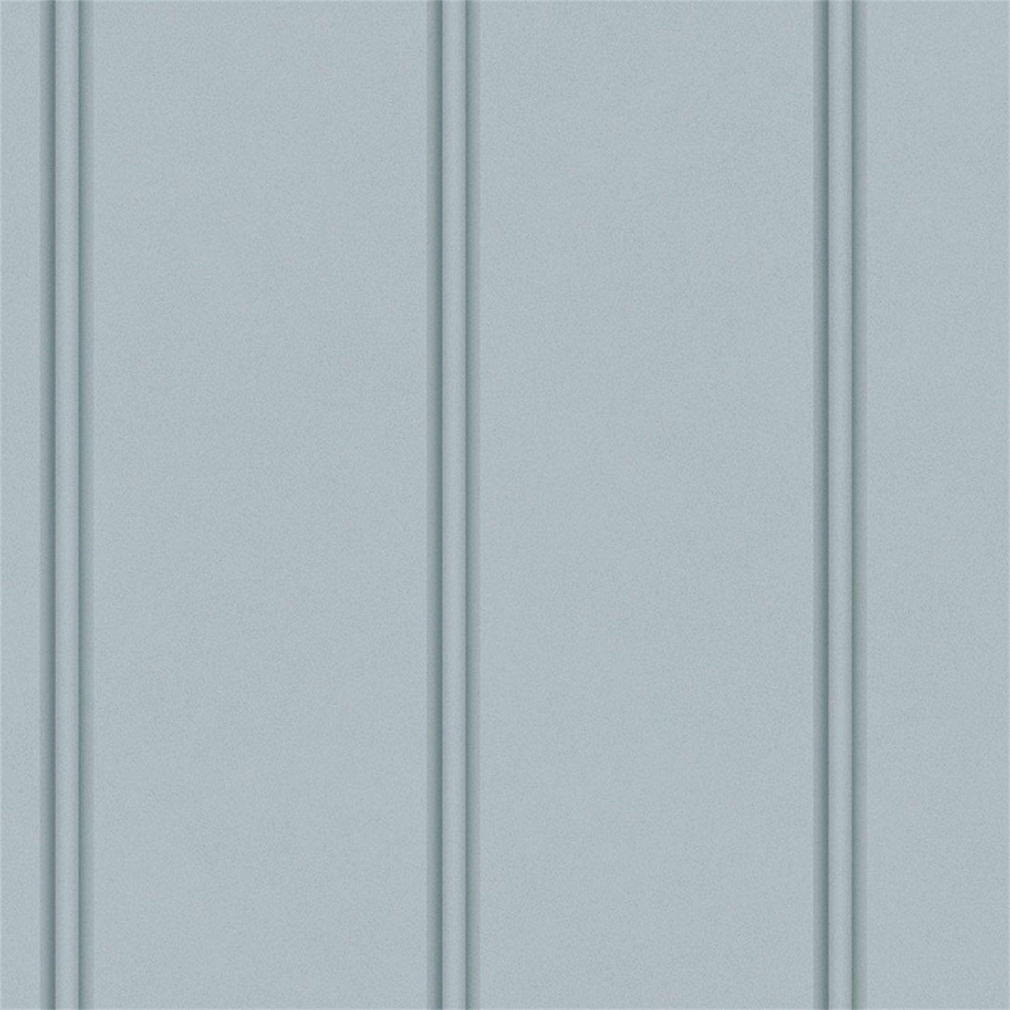 Seaspray Blue - Laura Ashley - Chalford Wood Panelling Seaspray Blue Wallpaper - 4