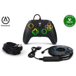 PowerA Advantage Wired Controller for Xbox Series XS with Lumectra + RGB LED Strip Black