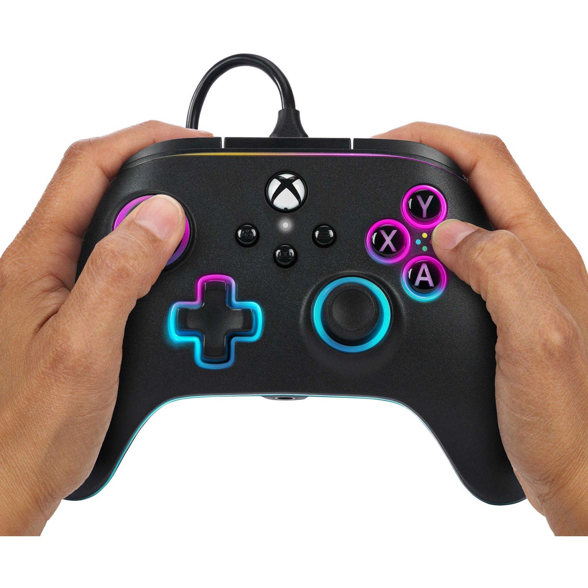 Spectra + LED - PowerA - Advantage Wired Controller for Xbox Series XS with Lumectra + RGB LED Strip - Black - 4