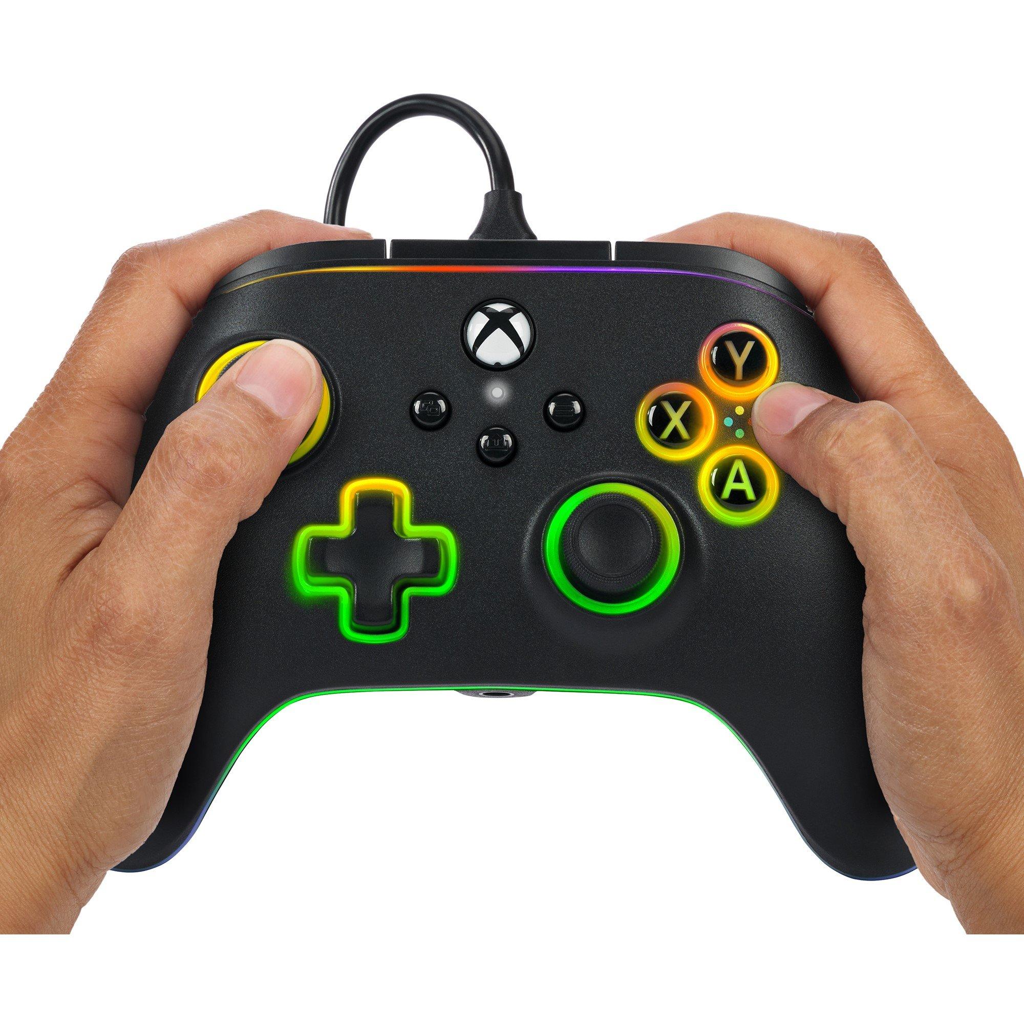 Spectra + LED - PowerA - Advantage Wired Controller for Xbox Series XS with Lumectra + RGB LED Strip - Black - 5