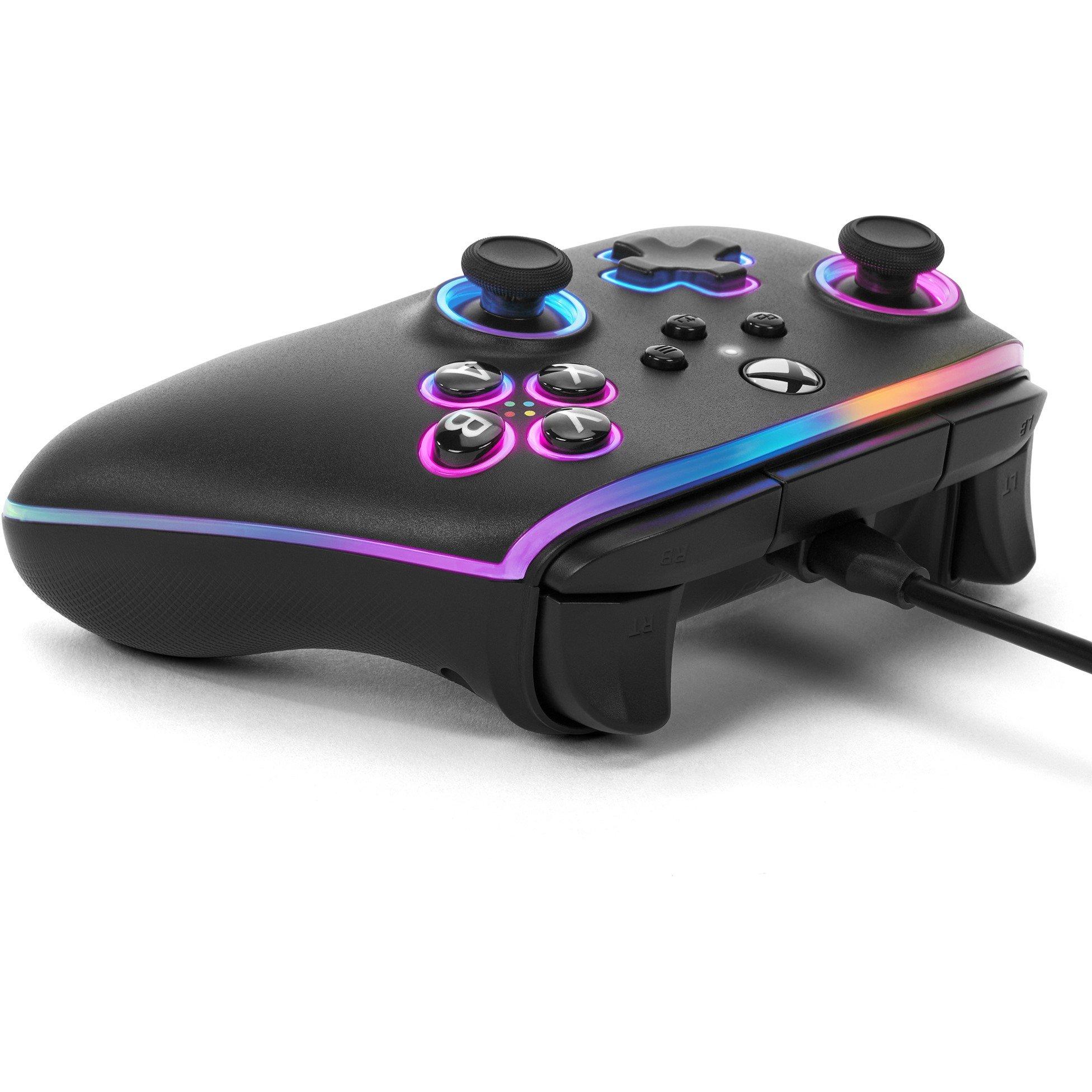 Spectra + LED - PowerA - Advantage Wired Controller for Xbox Series XS with Lumectra + RGB LED Strip - Black - 9