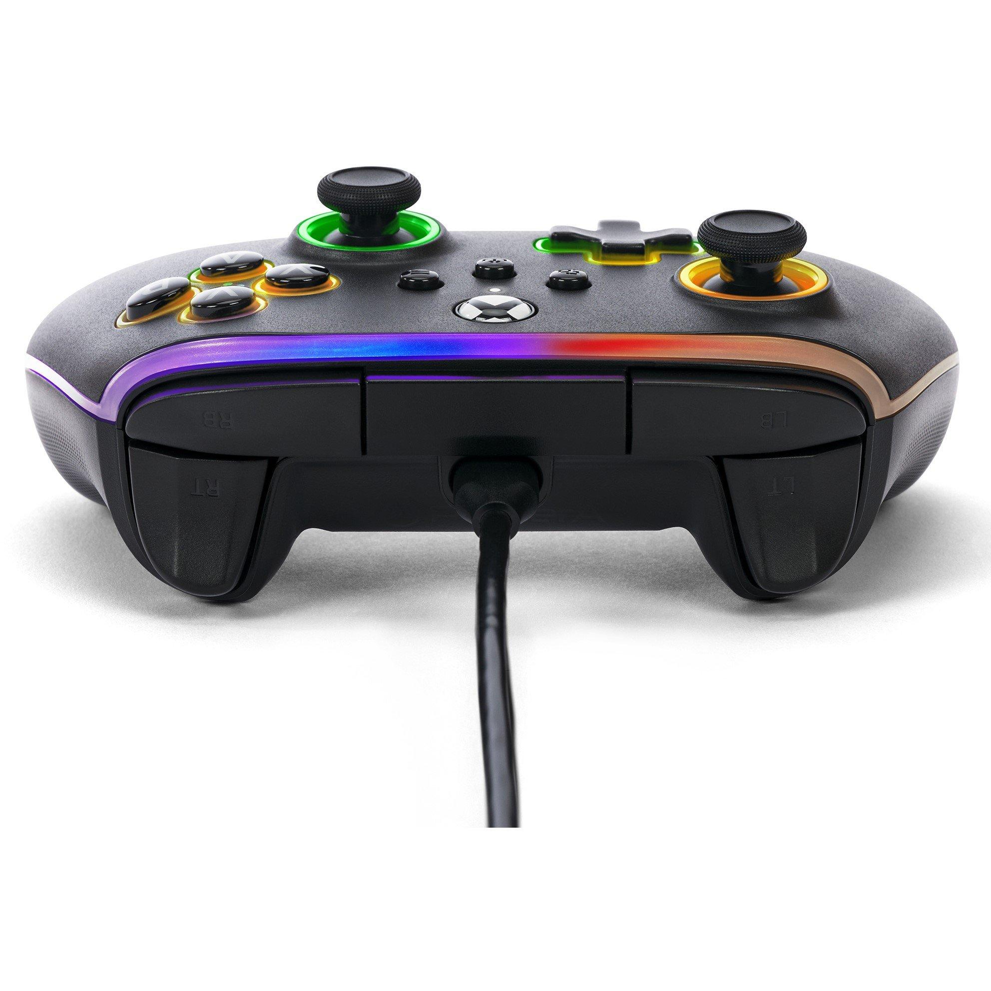 Spectra + LED - PowerA - Advantage Wired Controller for Xbox Series XS with Lumectra + RGB LED Strip - Black - 10