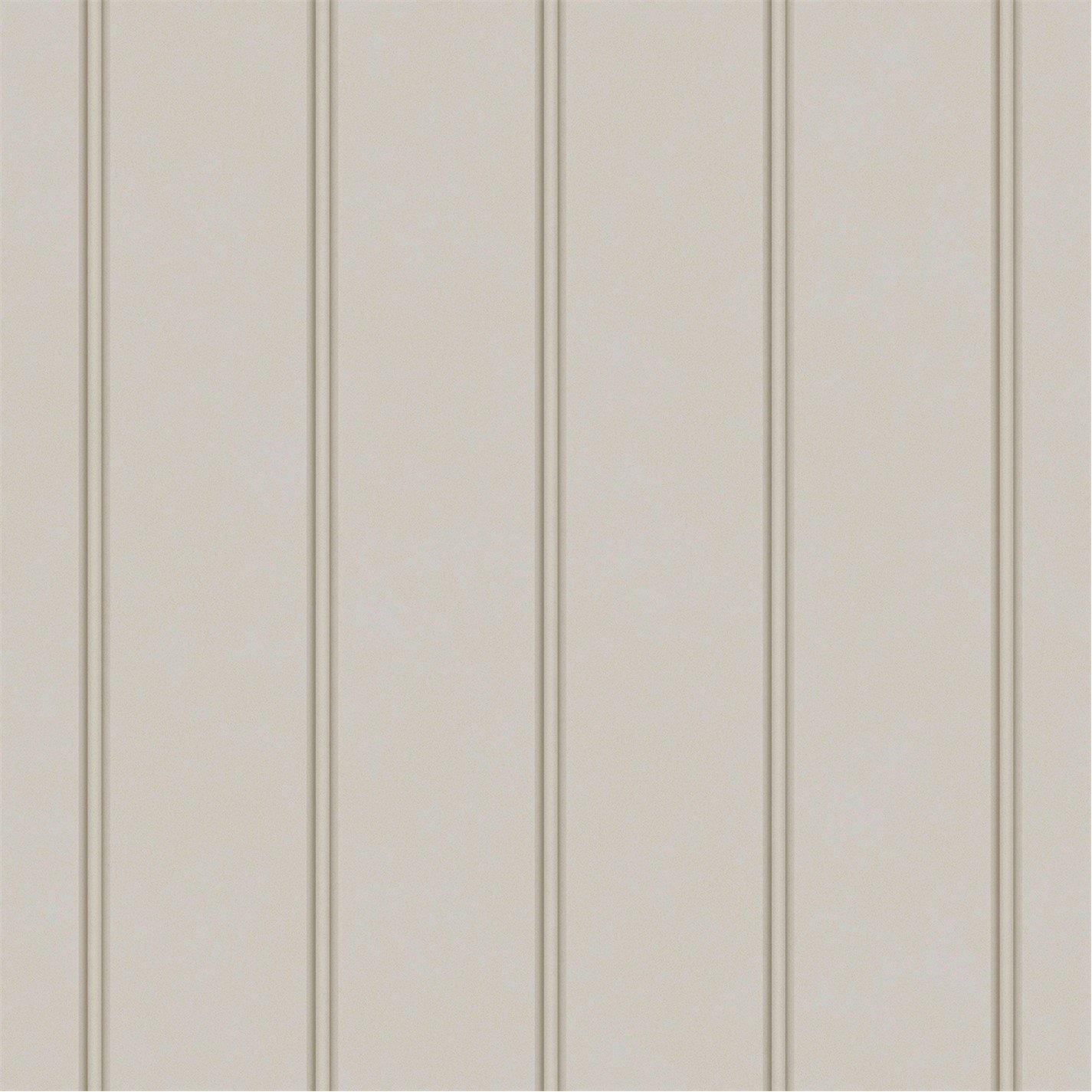 Laura Ashley  Chalford Wood Panelling Wallpaper Dove Grey