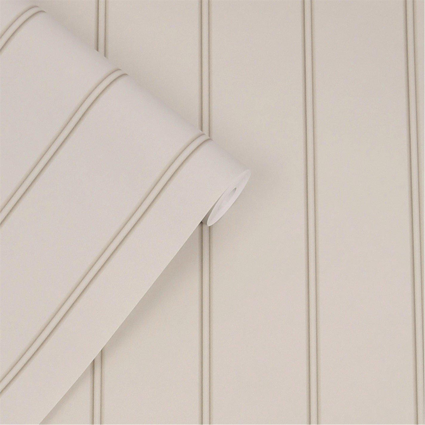 Dove Grey - Laura Ashley - Chalford Wood Panelling Dove Grey Wallpaper - 3