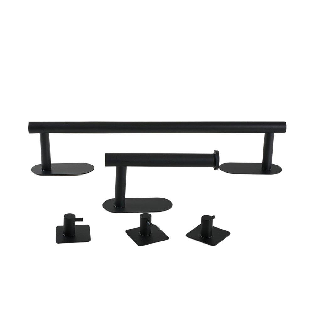 Black B - LIFE IDEAS - 5-Piece Bathroom Hardware Set - 1