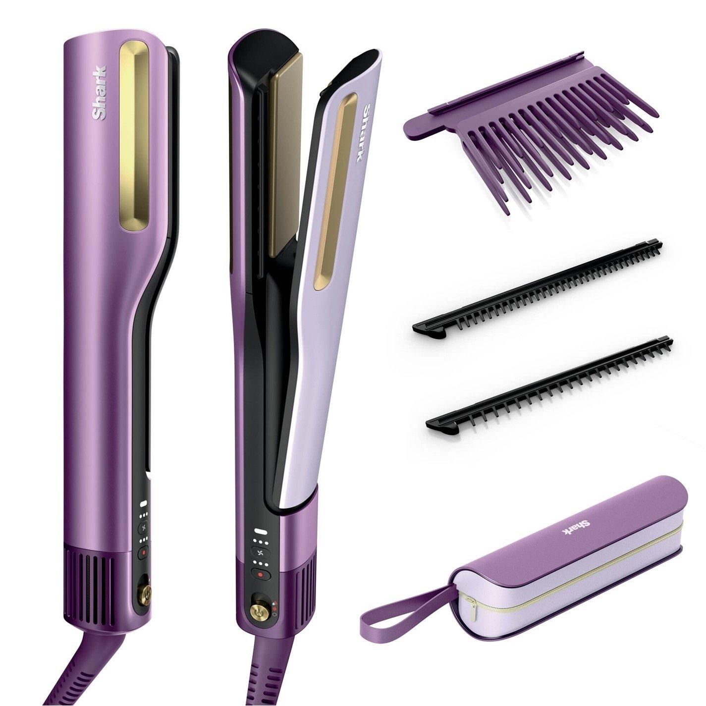 Plum Satin - Shark - SilkiPro Hair Straightener + Dryer HT401UKPU - 1