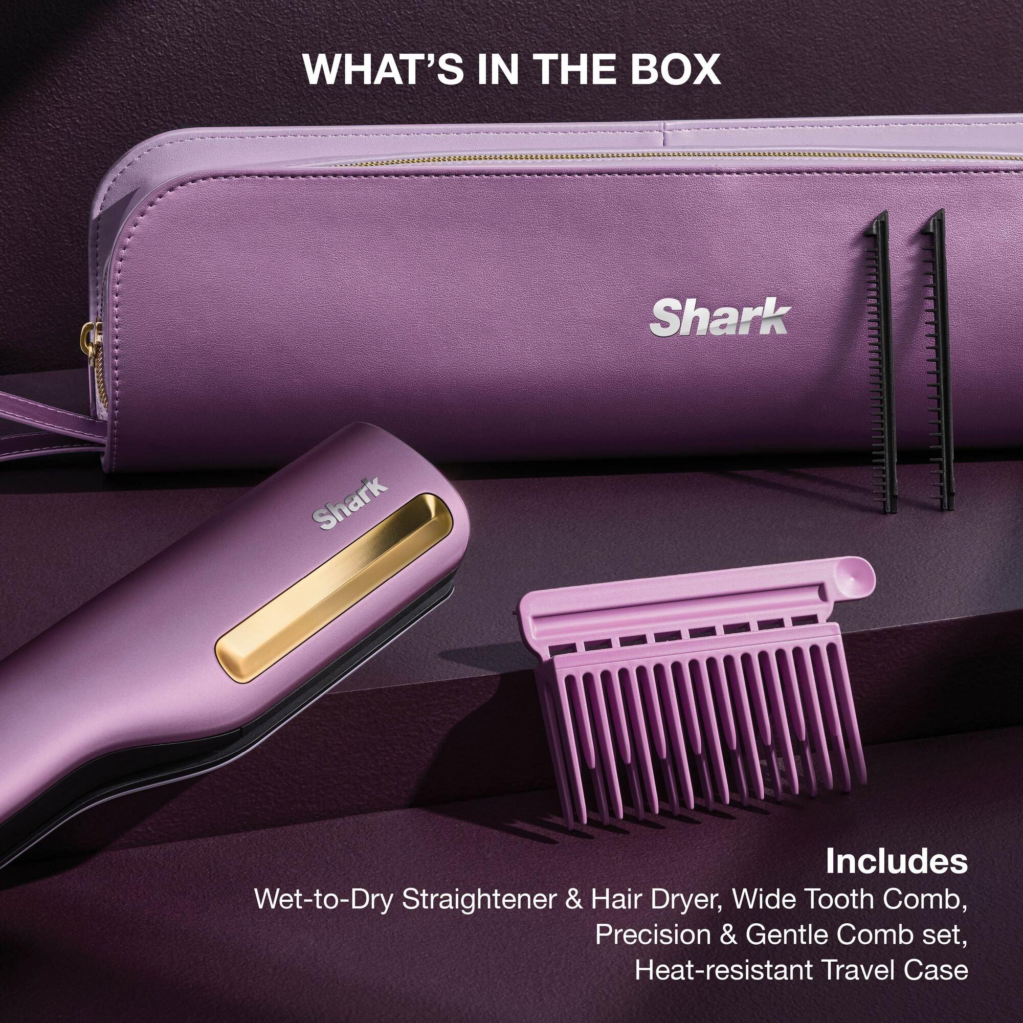 Plum Satin - Shark - SilkiPro Hair Straightener + Dryer HT401UKPU - 3