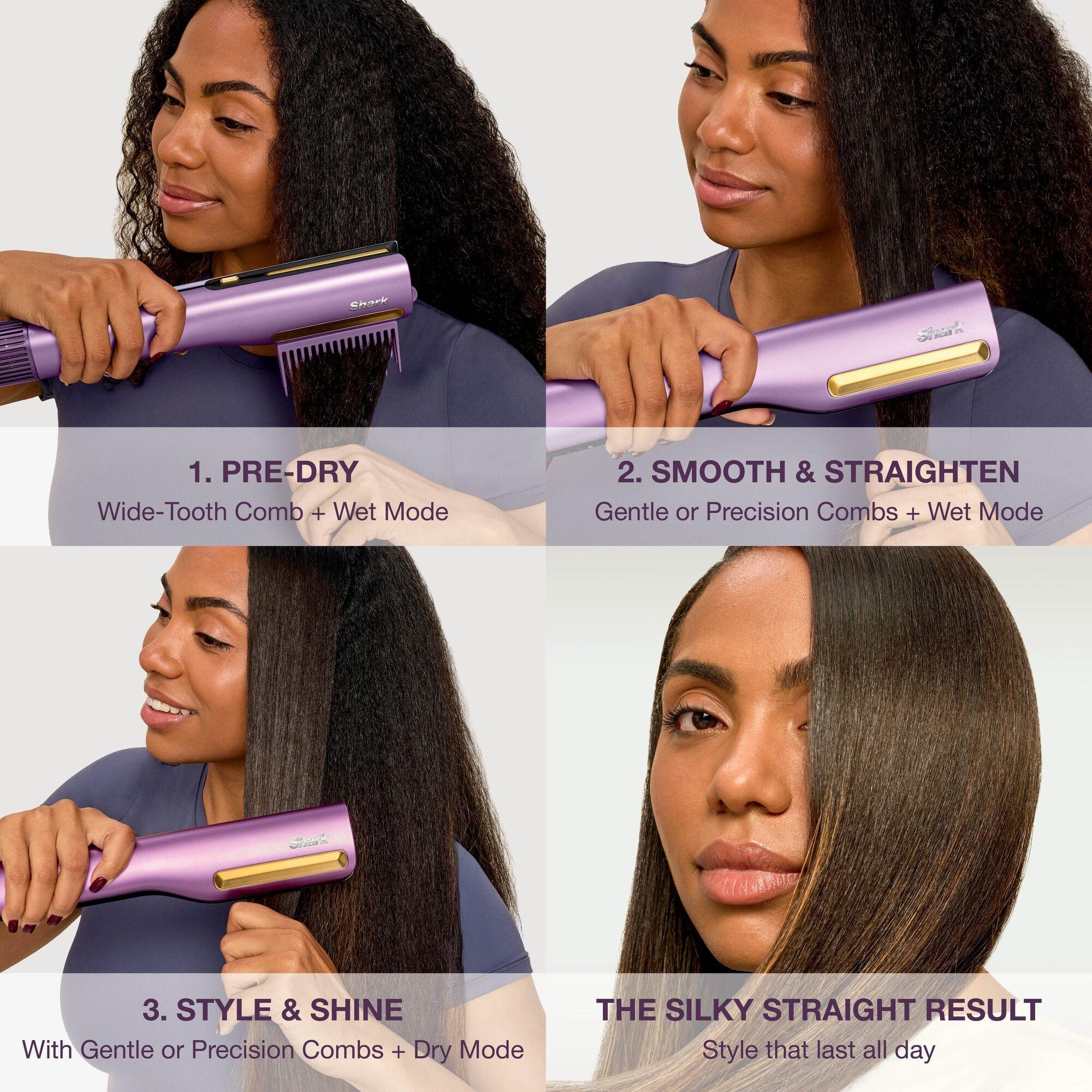 Plum Satin - Shark - SilkiPro Hair Straightener + Dryer HT401UKPU - 4