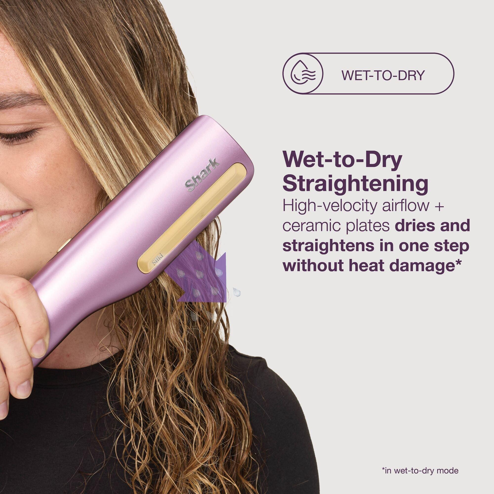 Plum Satin - Shark - SilkiPro Hair Straightener + Dryer HT401UKPU - 5